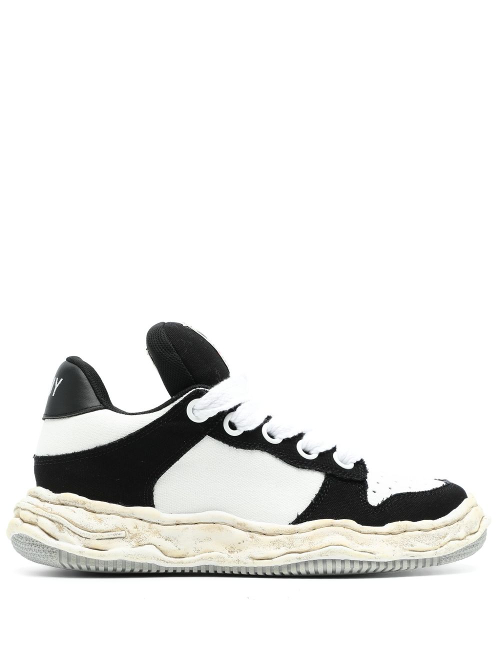 Maison MIHARA YASUHIRO Wayne OG Sole 皮质板鞋 - 黑色