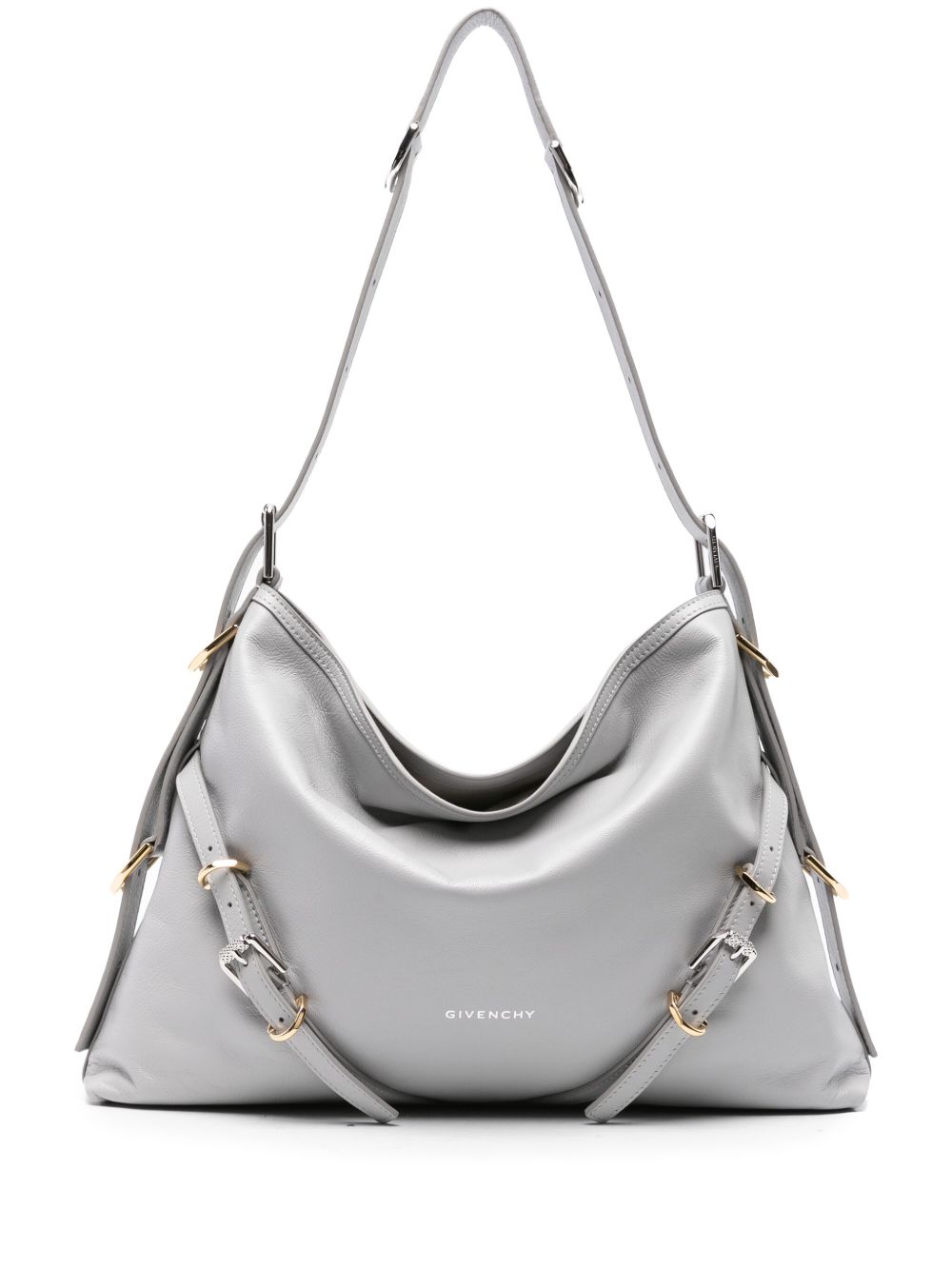 Givenchy Voyou 中号皮质单肩包 - 灰色