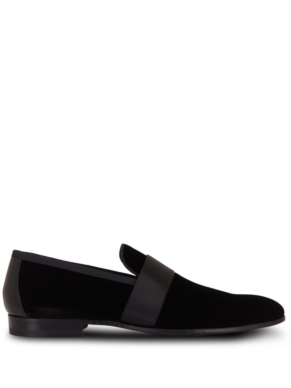 Magnanni 丝绒低跟乐福鞋 - 黑色