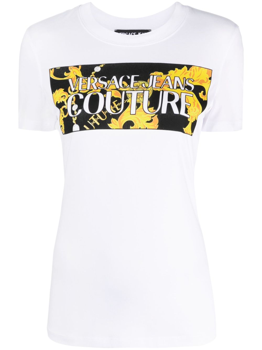 Versace Jeans Couture logo印花T恤 - 白色