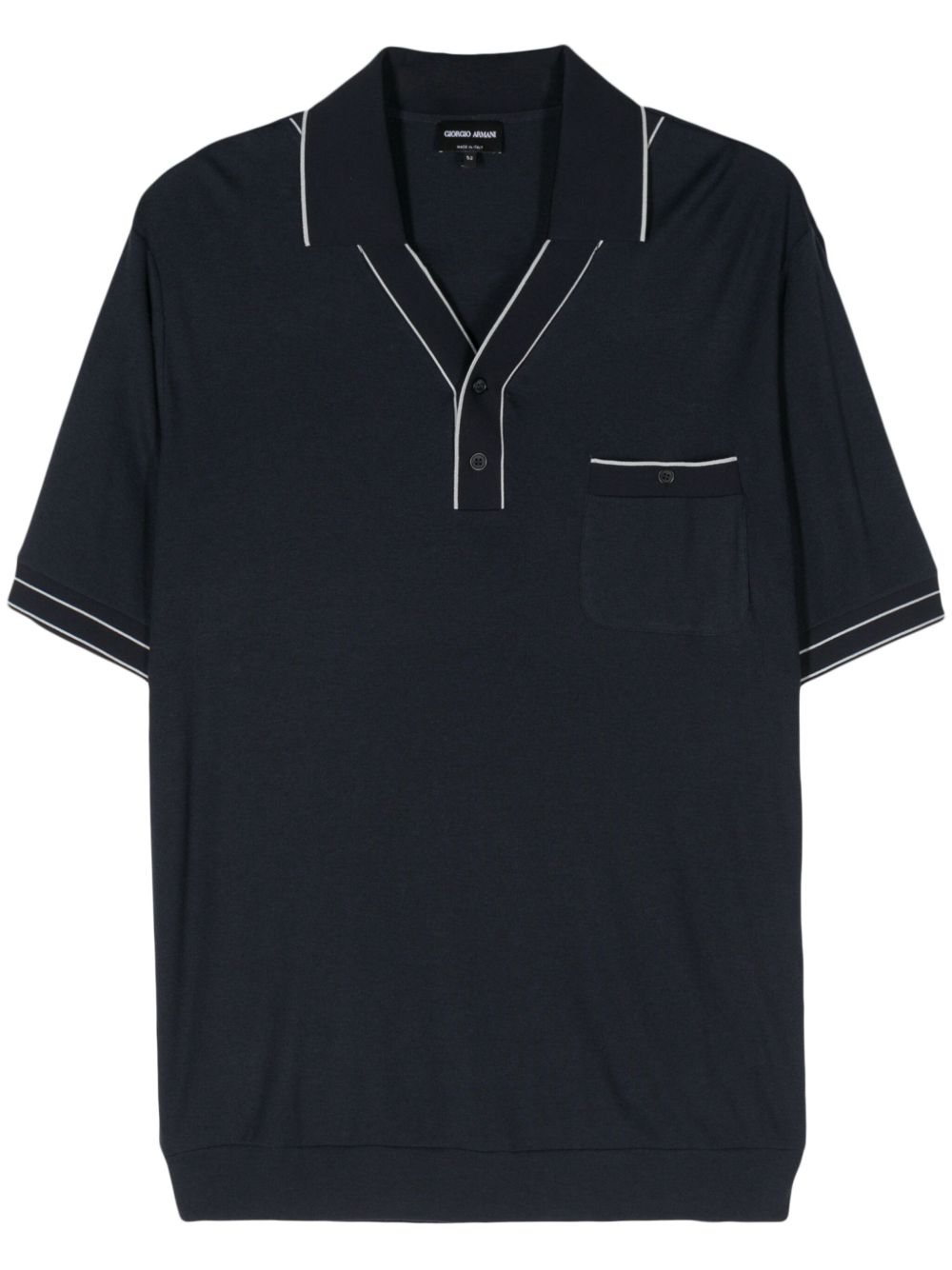 Giorgio Armani 密织polo衫 - 蓝色