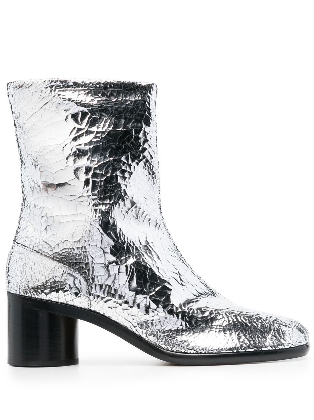 Maison Margiela Tabi 镜面效果中跟及踝靴 - 银色