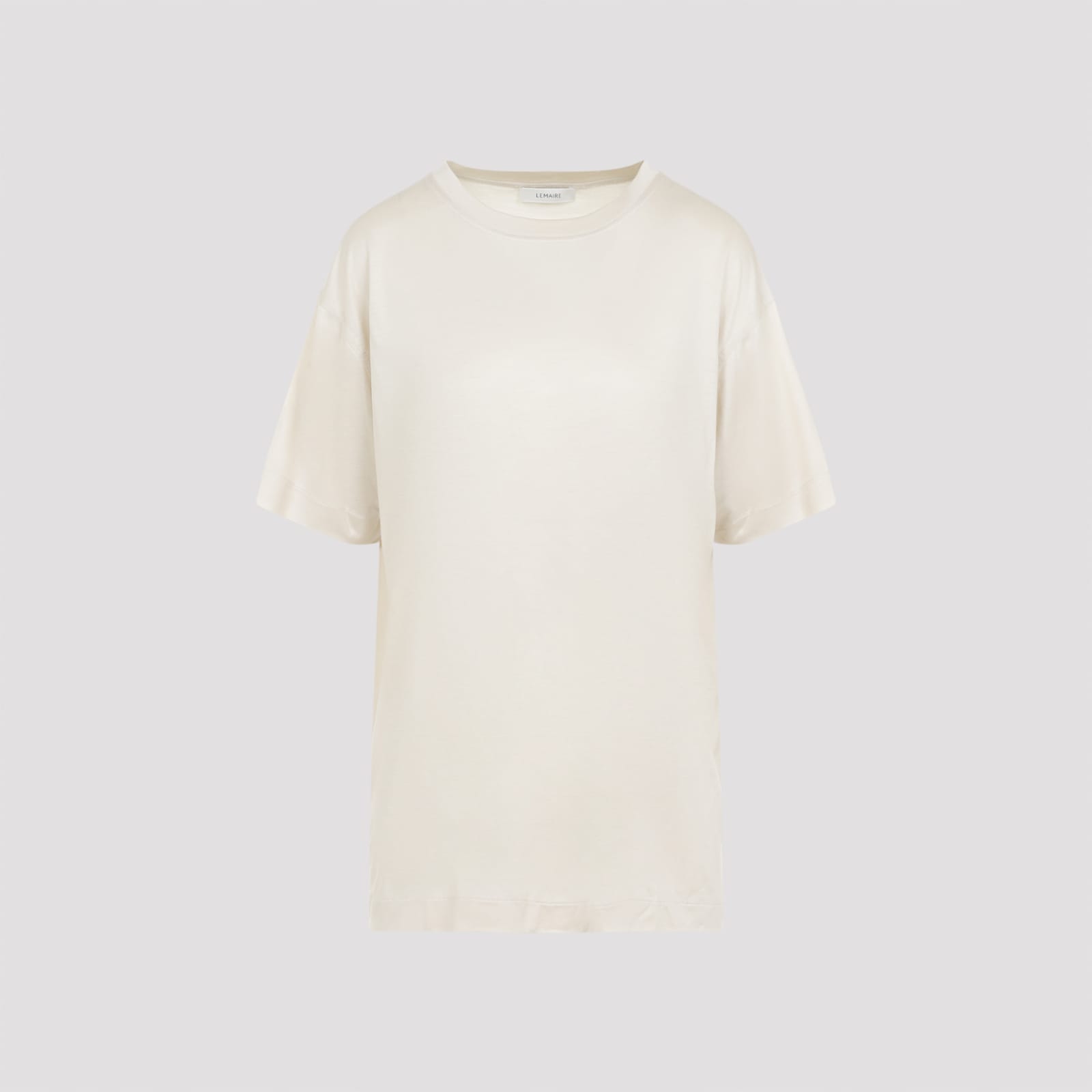 Lemaire T-shirt In Beige Silk