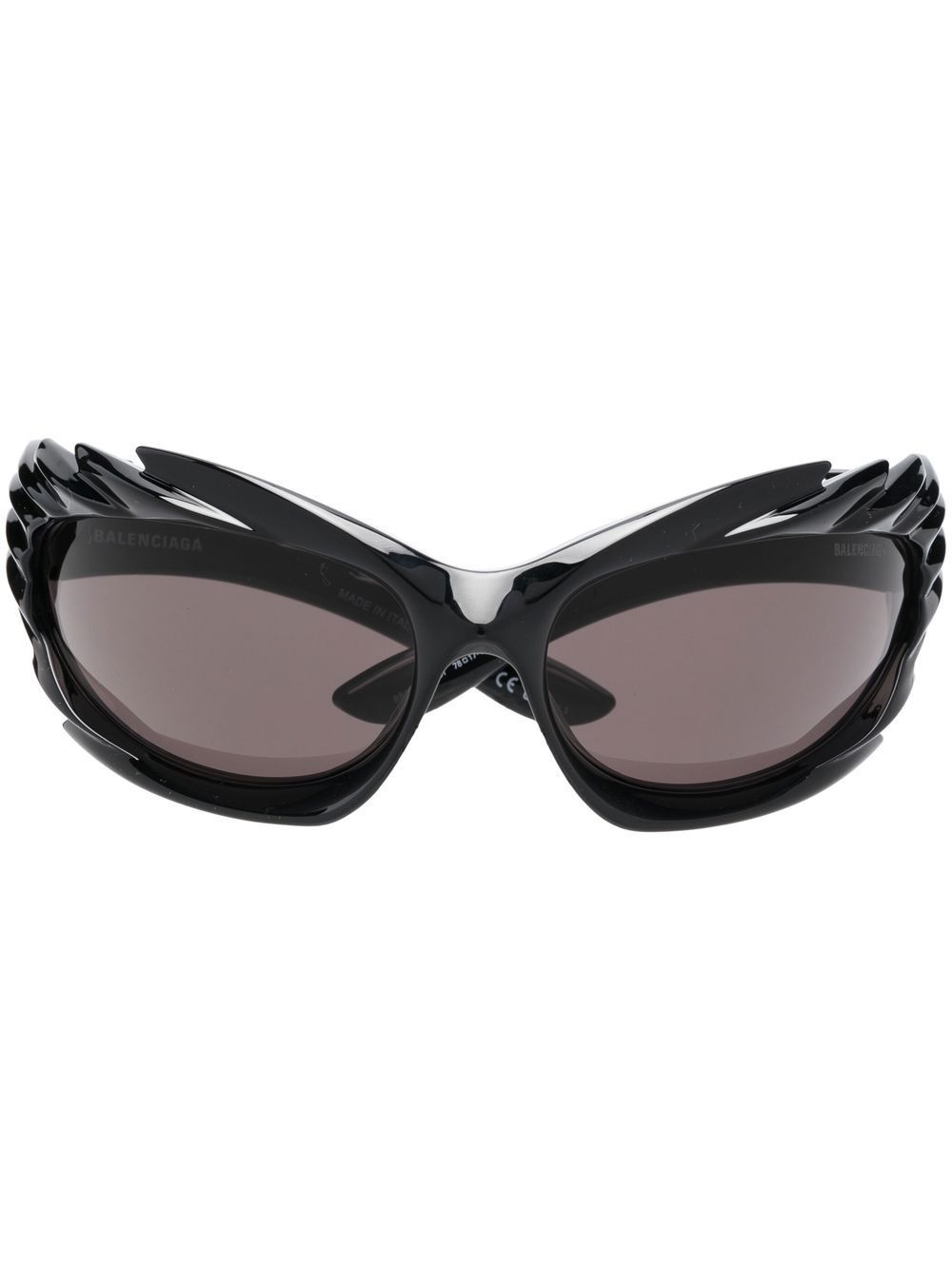 Balenciaga Eyewear Spike 机车风太阳眼镜 - 黑色