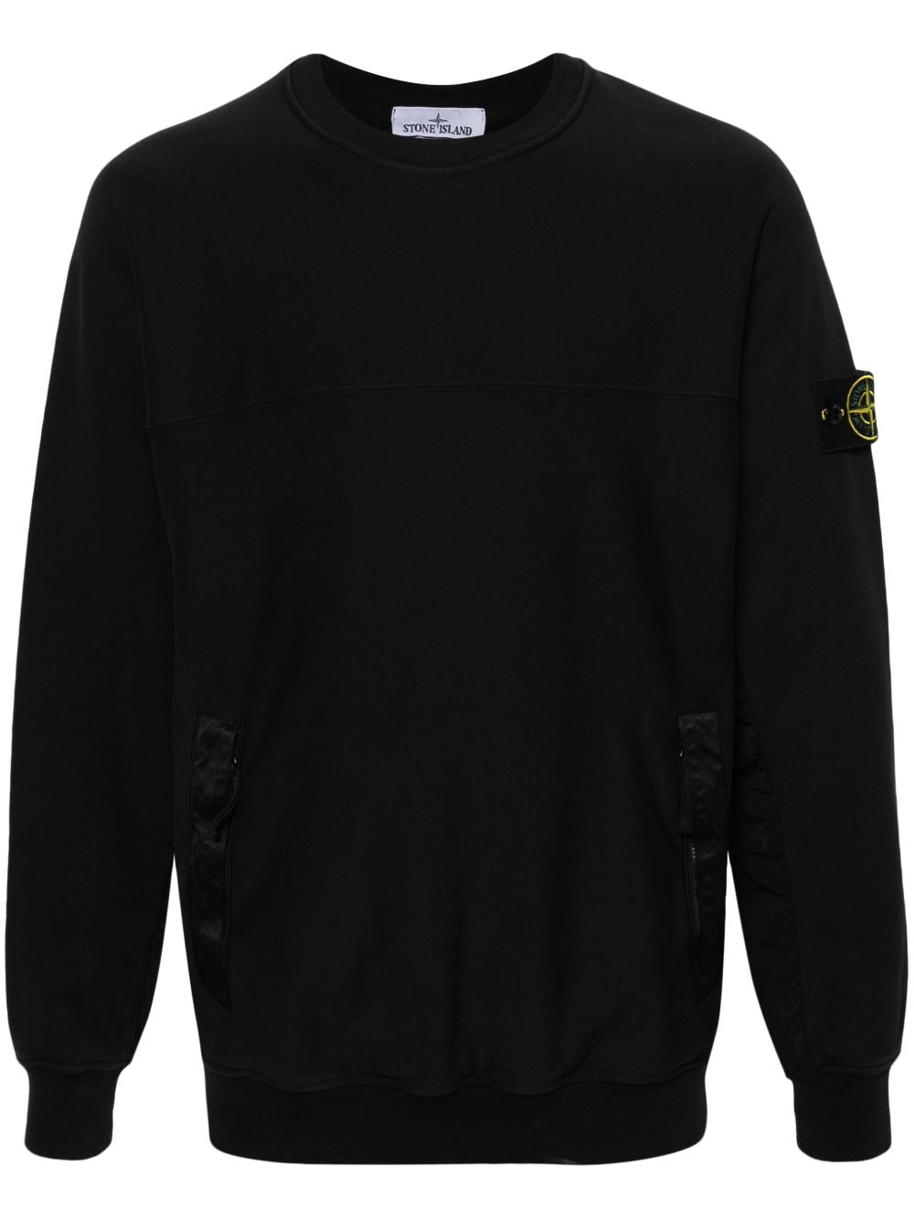 Stone Island 罗盘徽章棉卫衣 - 黑色