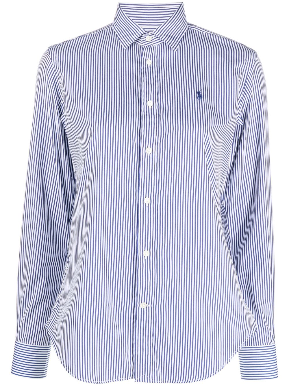 Polo Ralph Lauren logo刺绣排扣衬衫 - 蓝色