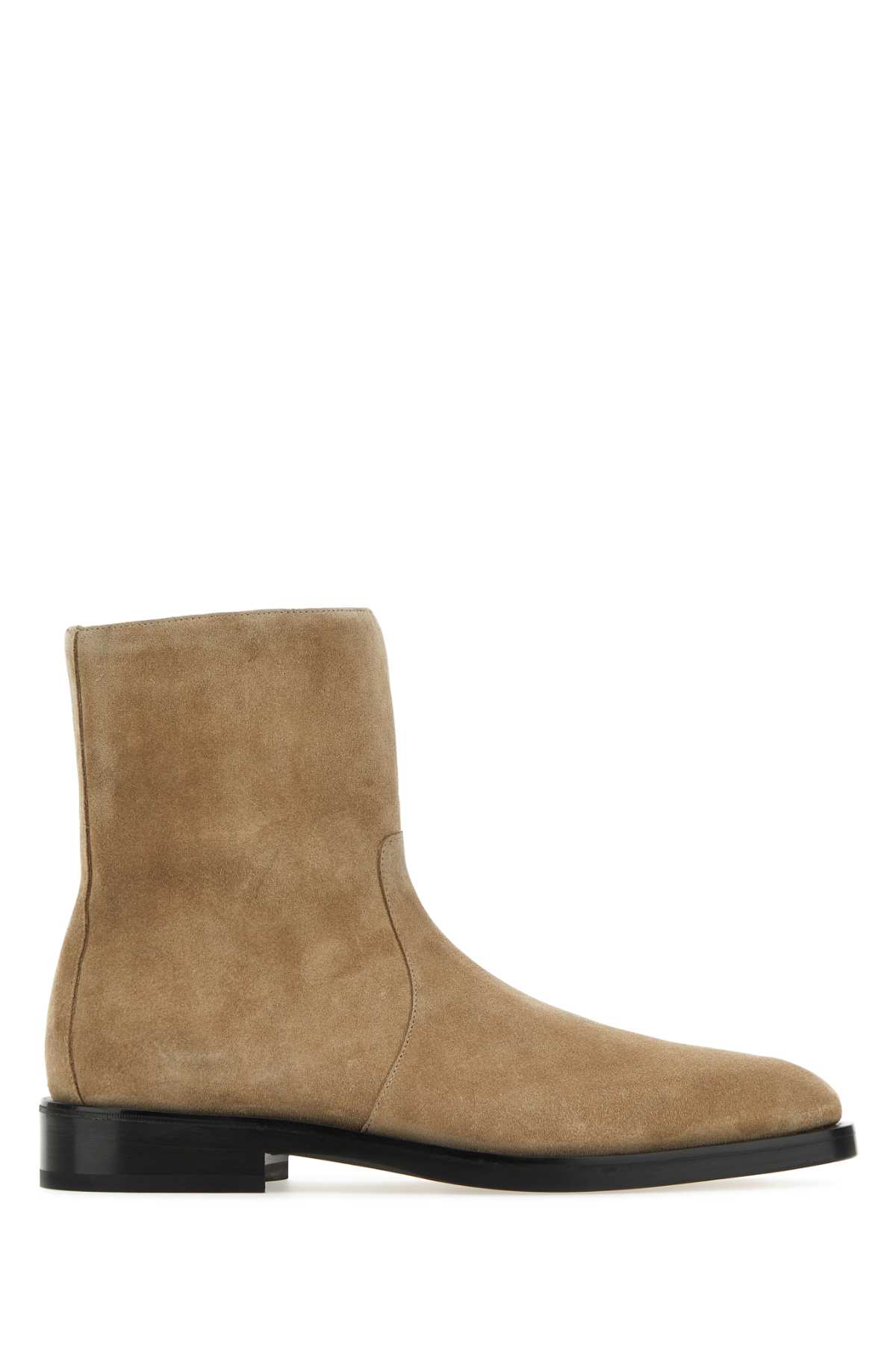 Ferragamo 卡布奇诺色麂皮 Gerald 短靴