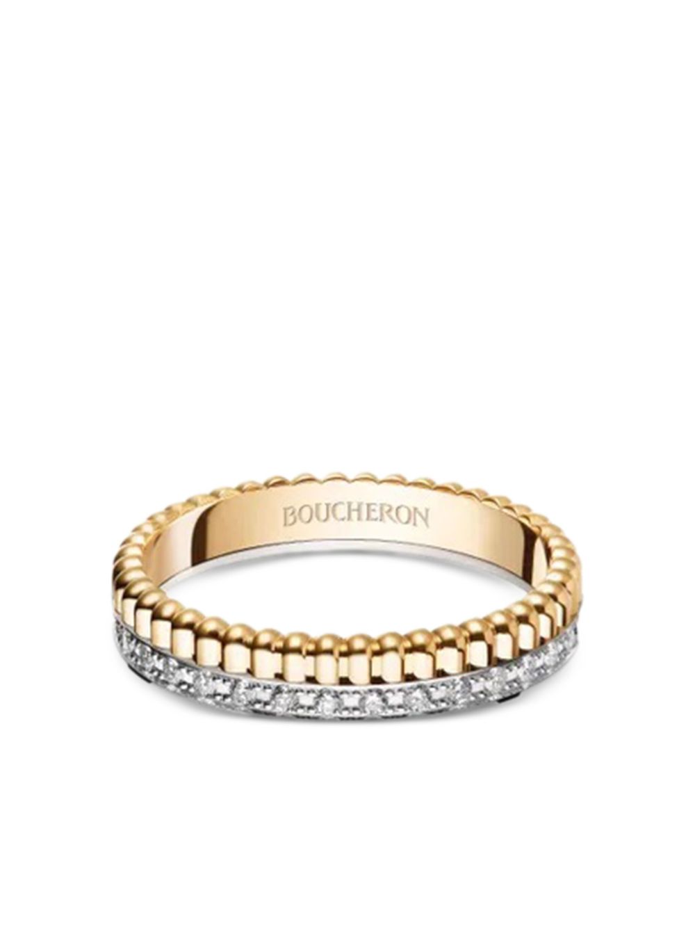 Boucheron 18K黄金 Quatre Radiant 钻石结婚戒指 - 金色