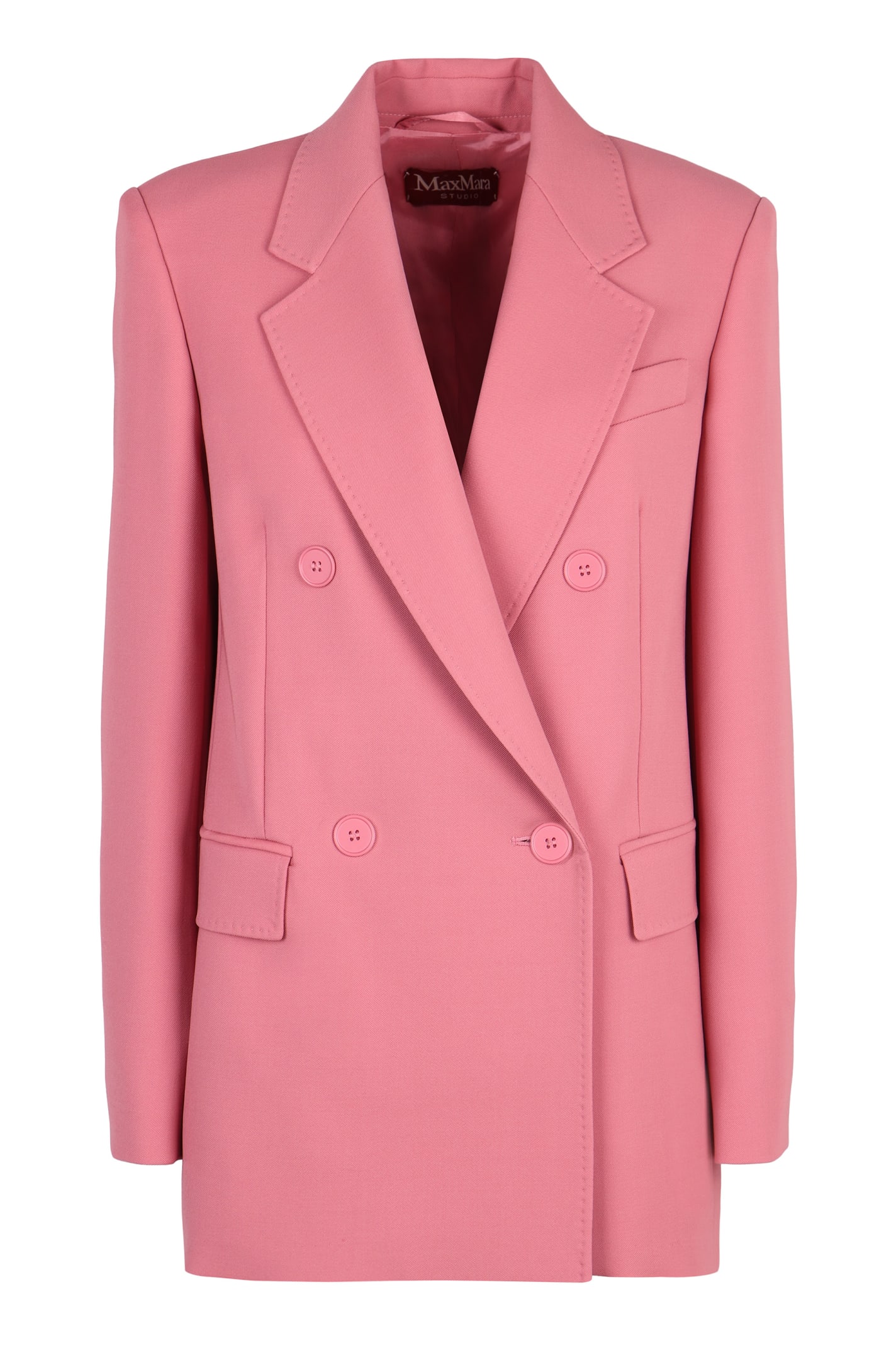 Max Mara Studio 层叠双排扣羊毛西装外套
