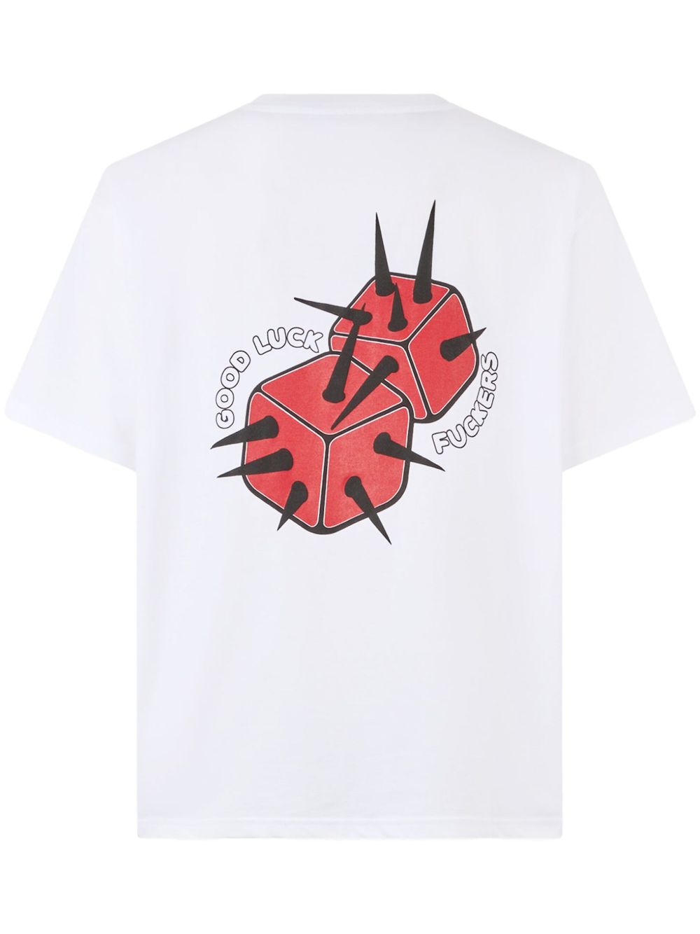 GCDS Spikey Dice 超大款T恤 - 白色