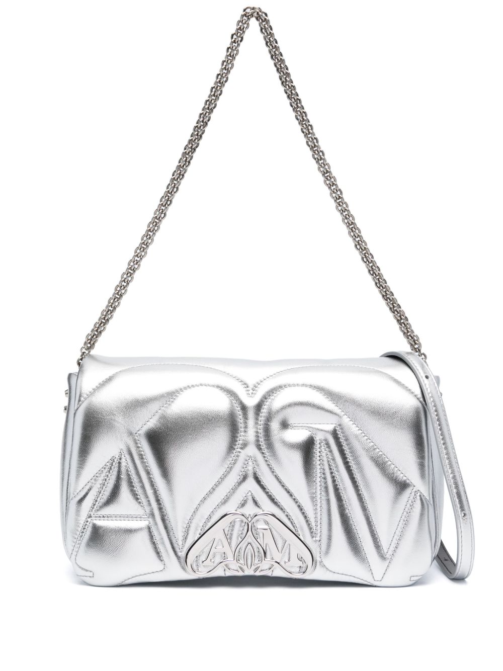 Alexander McQueen The Seal 小号单肩包 - 银色