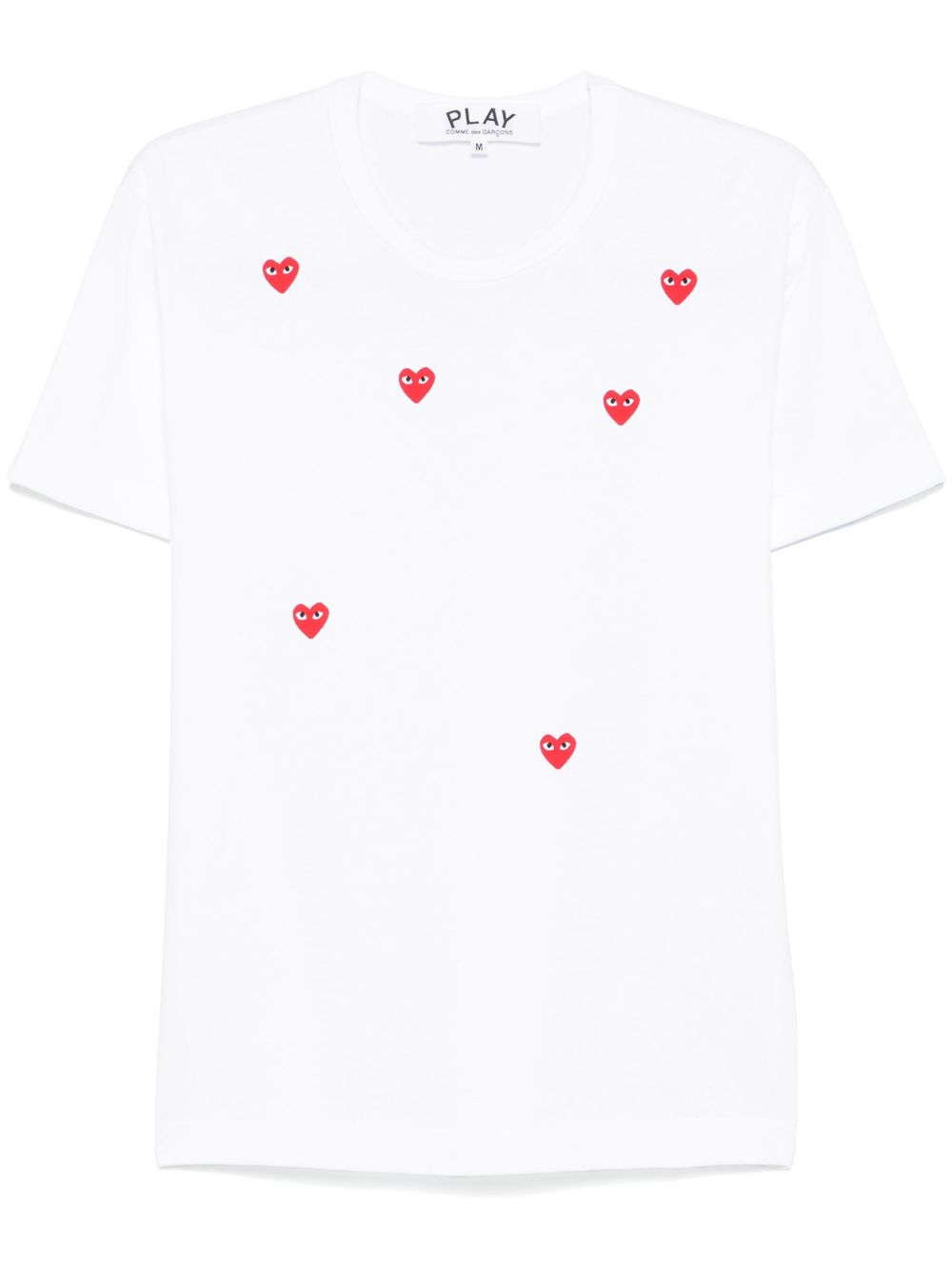 Comme Des Garçons Play 爱心印花棉T恤 - 白色