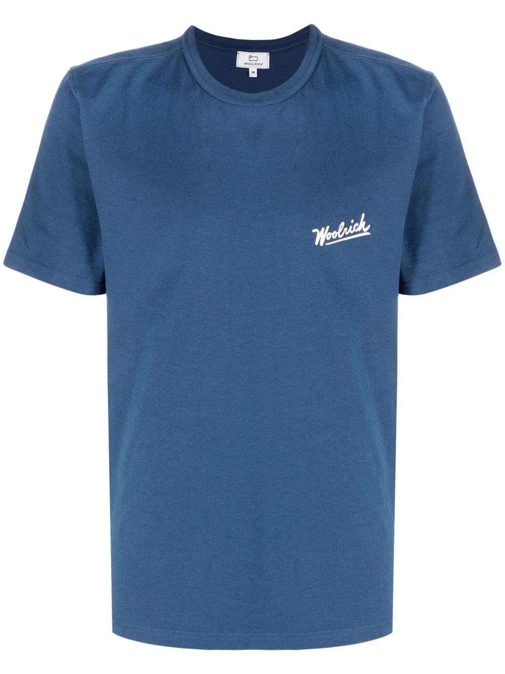 Woolrich logo印花棉T恤 - 蓝色
