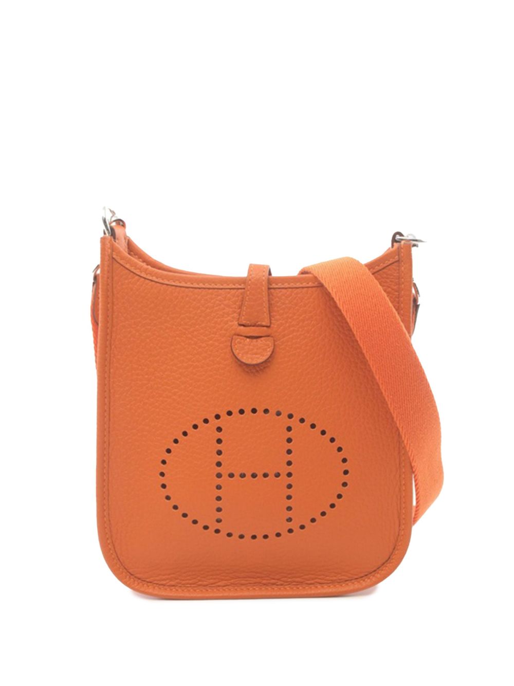 Hermès Pre-Owned Clemence Evelyne TPM 斜挎包（2024年典藏款） - 橘色