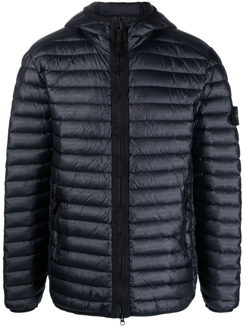 Stone Island 连帽羽绒夹克 - 蓝色