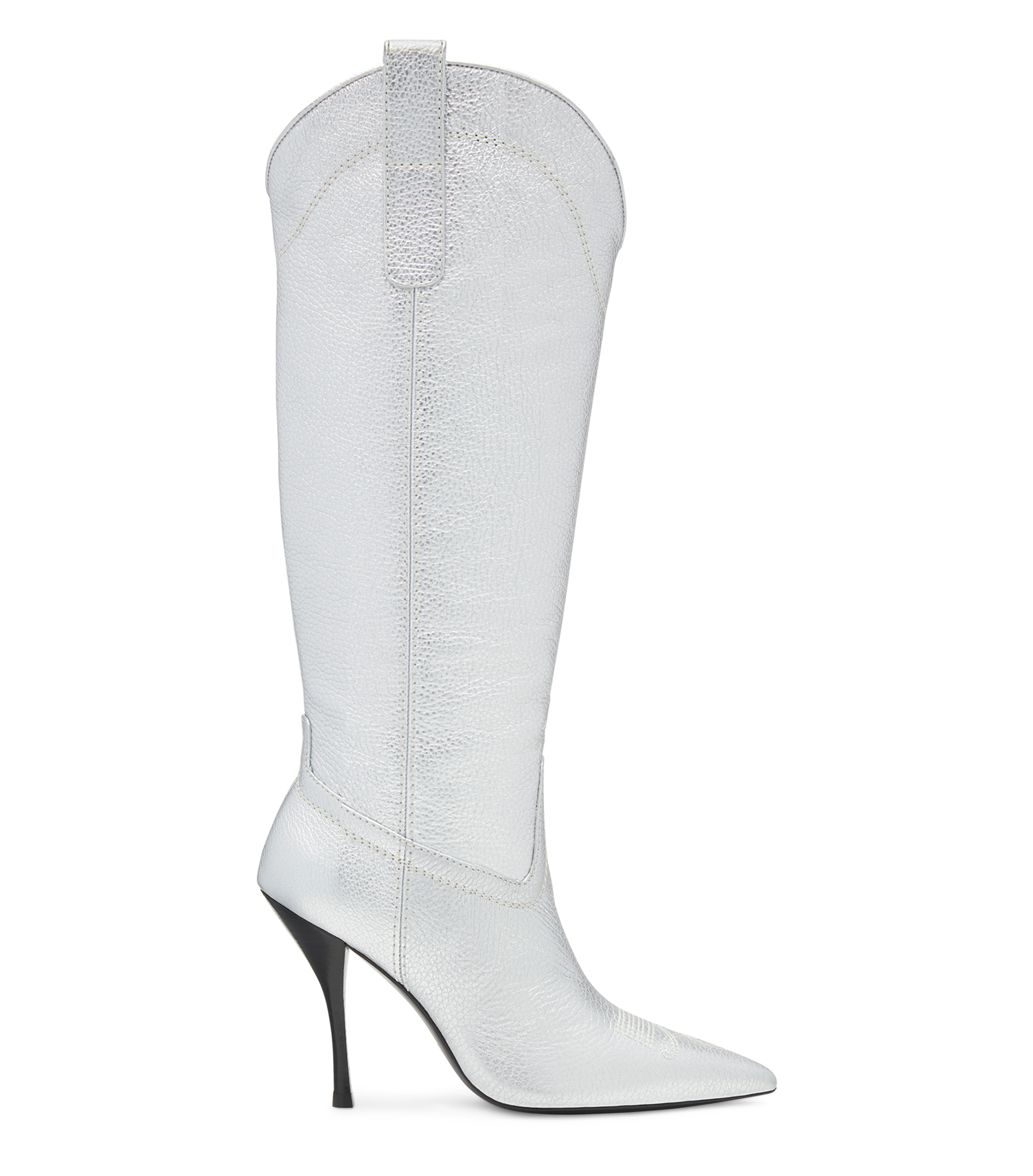 Stuart Weitzman Outwest 100 Boot - Woman Boots And Booties Silver 37