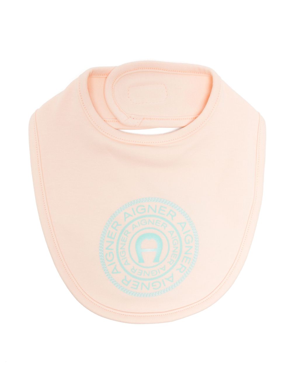 Aigner Kids logo印花平纹针织围兜 - 中性色