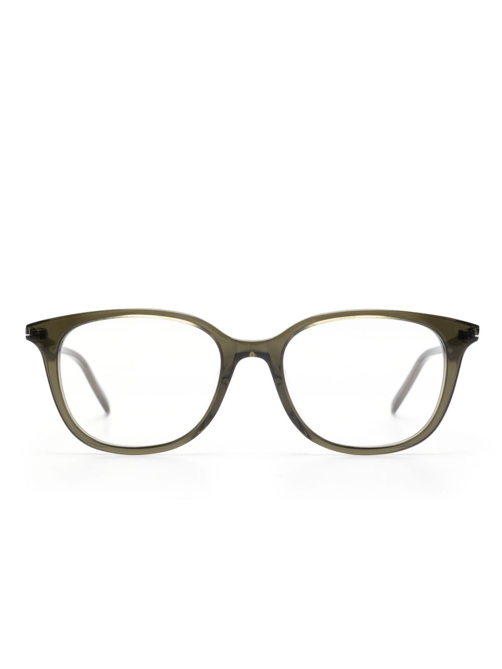 Saint Laurent Eyewear wayfarer 镜框透明设计眼镜 - 绿色