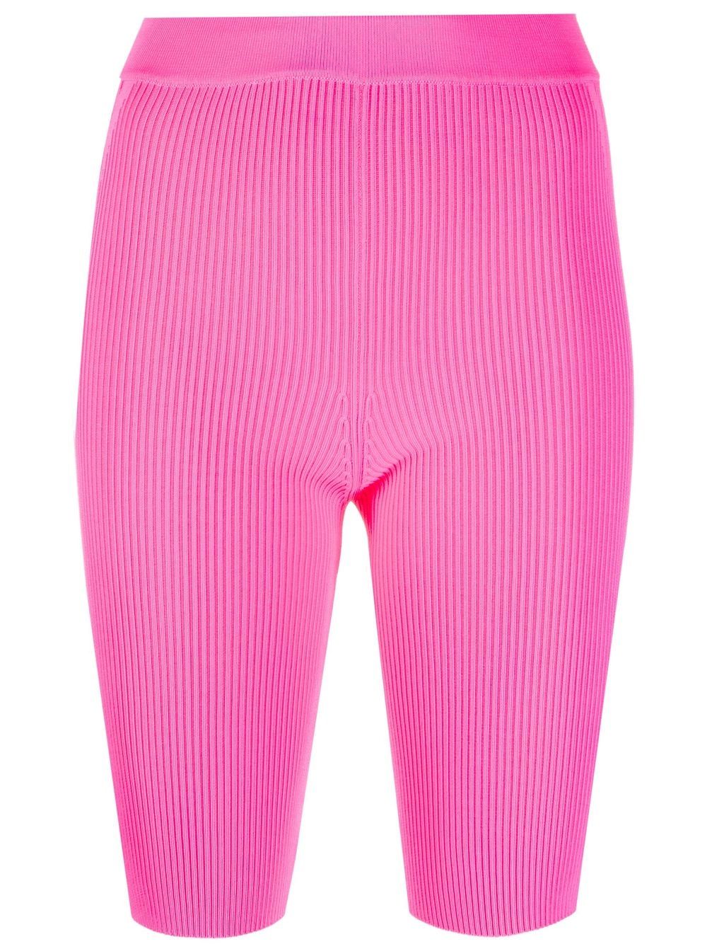 Jacquemus 罗纹针织骑行短裤 - 粉色