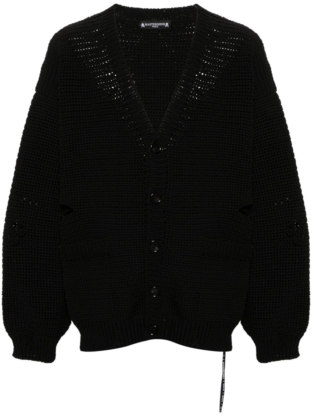 Mastermind Japan Skull 粗针织开衫 - 黑色