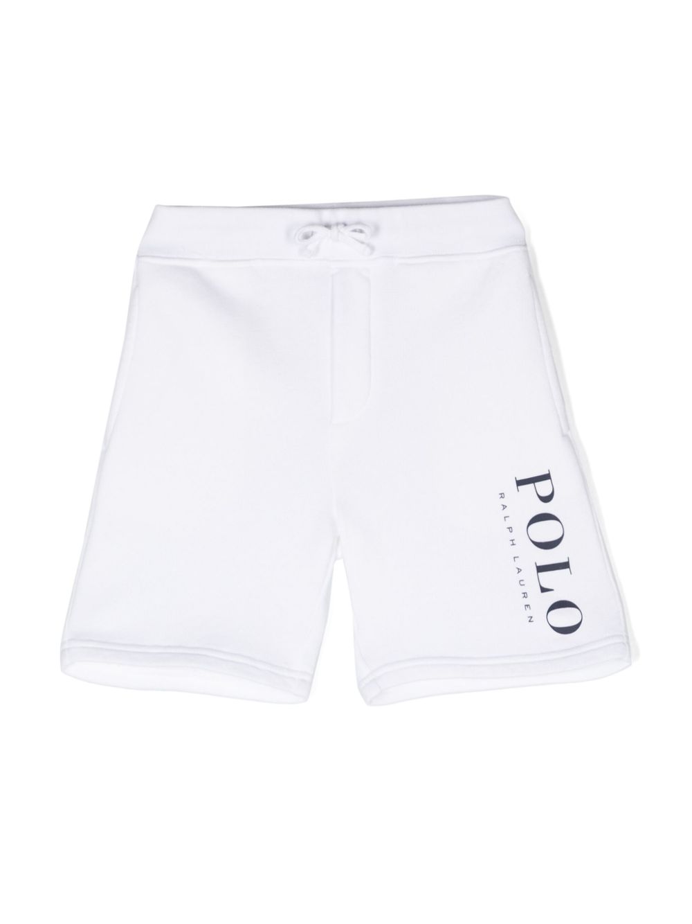 POLO RALPH LAUREN KIDS logo印花平纹针织短裤 - 白色