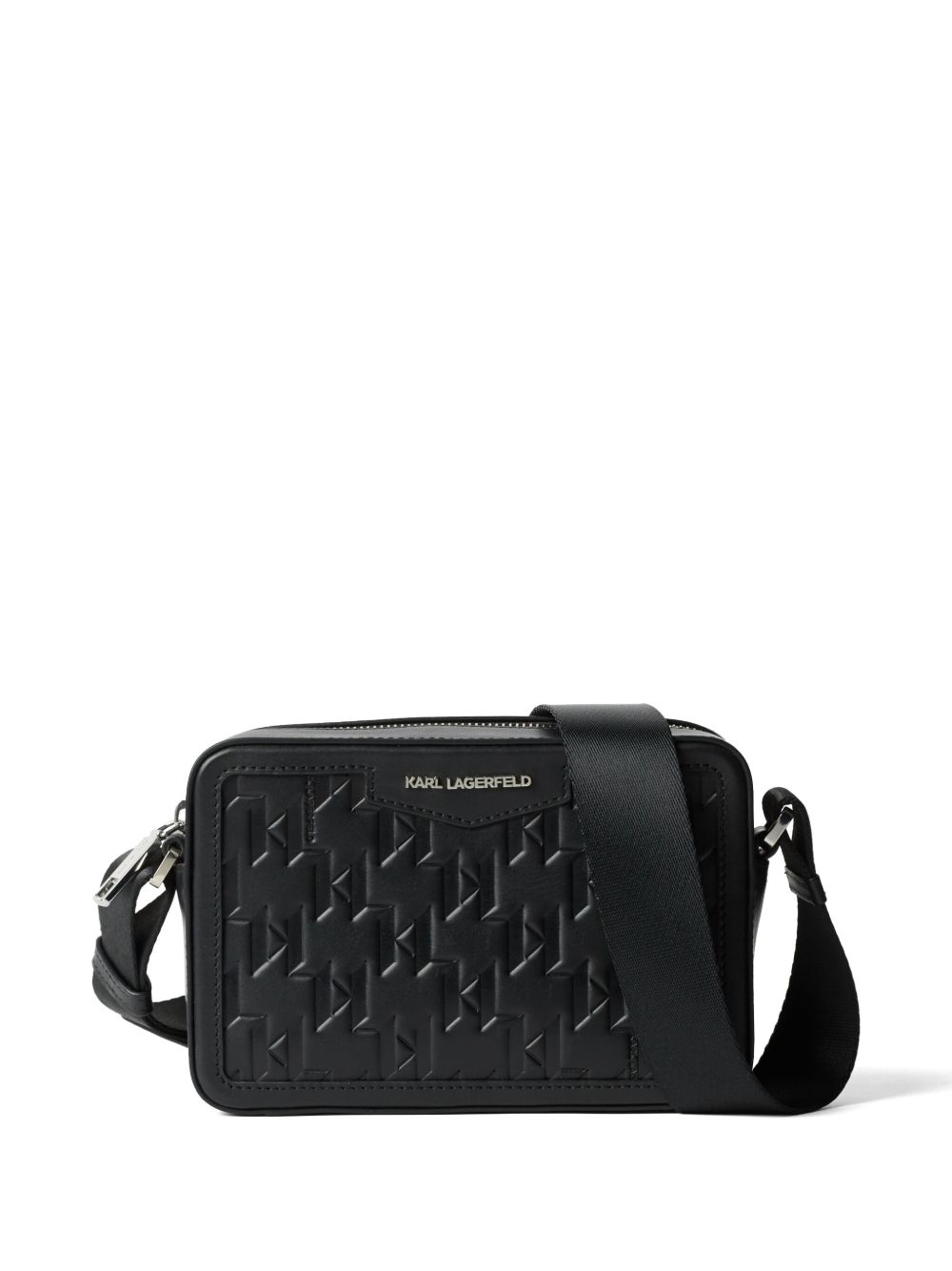 Karl Lagerfeld K/Loom 皮质相机包 - 黑色