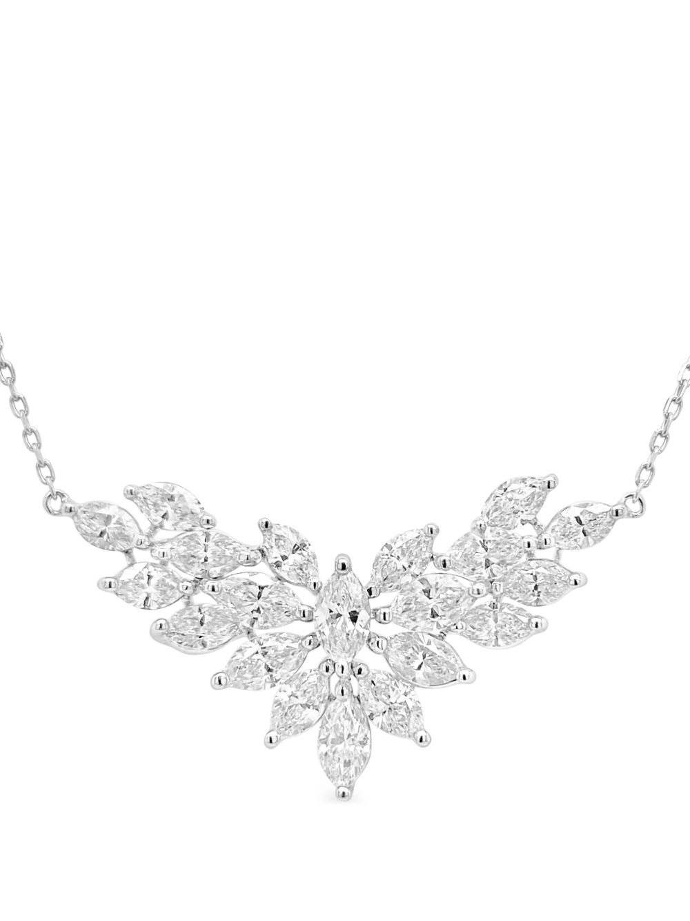 HYT Jewelry 铂金钻石项链 - 银色