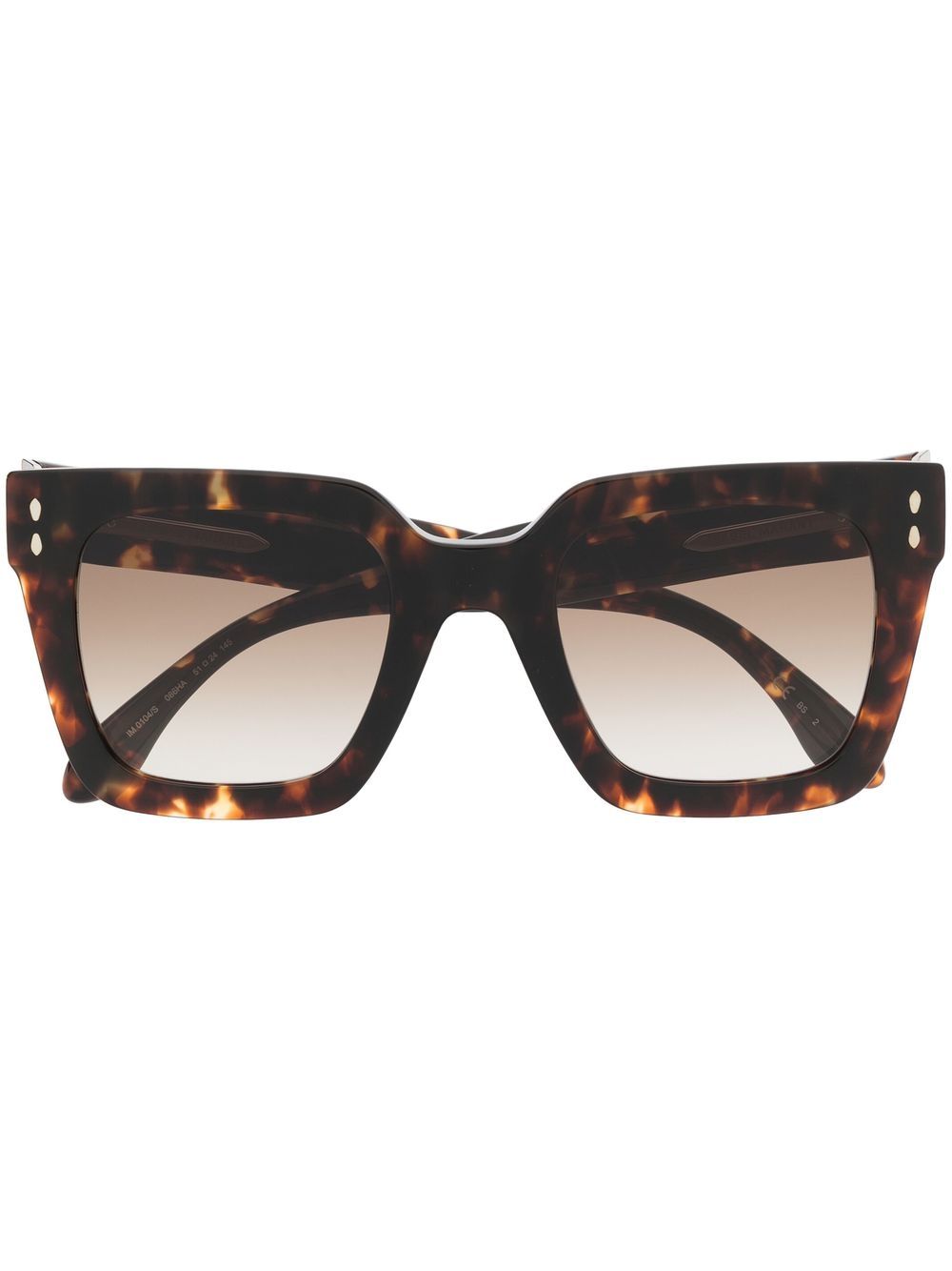 Isabel Marant Eyewear 玳瑁纹超大方框太阳眼镜 - 褐色