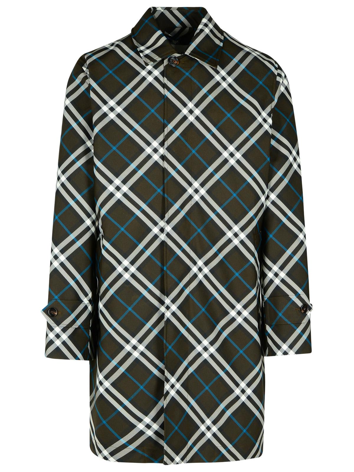 Burberry check Green Polyester Trench Coat