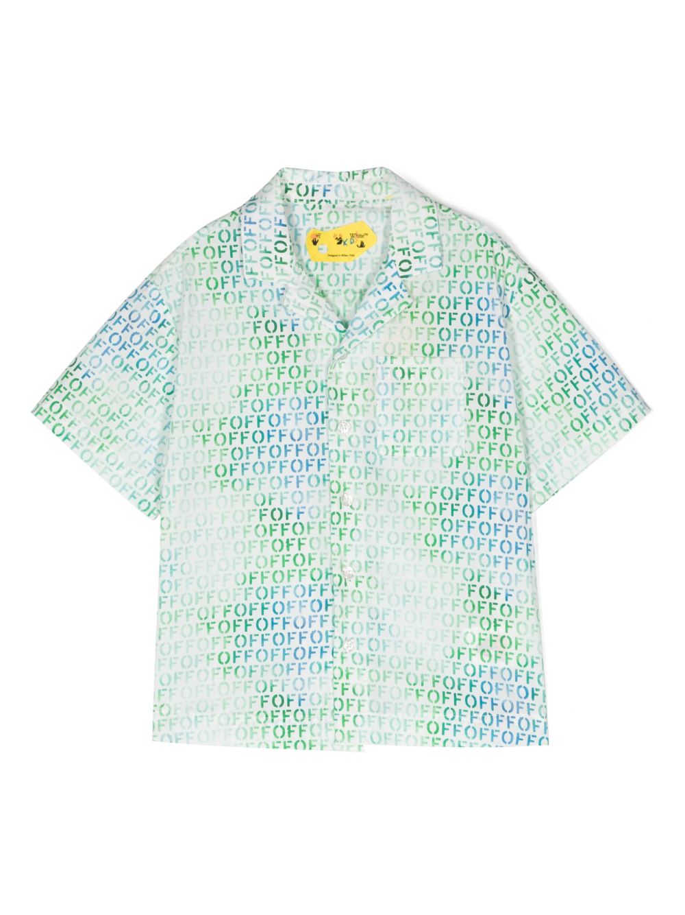 Off-White Kids logo印花棉衬衫 - 白色