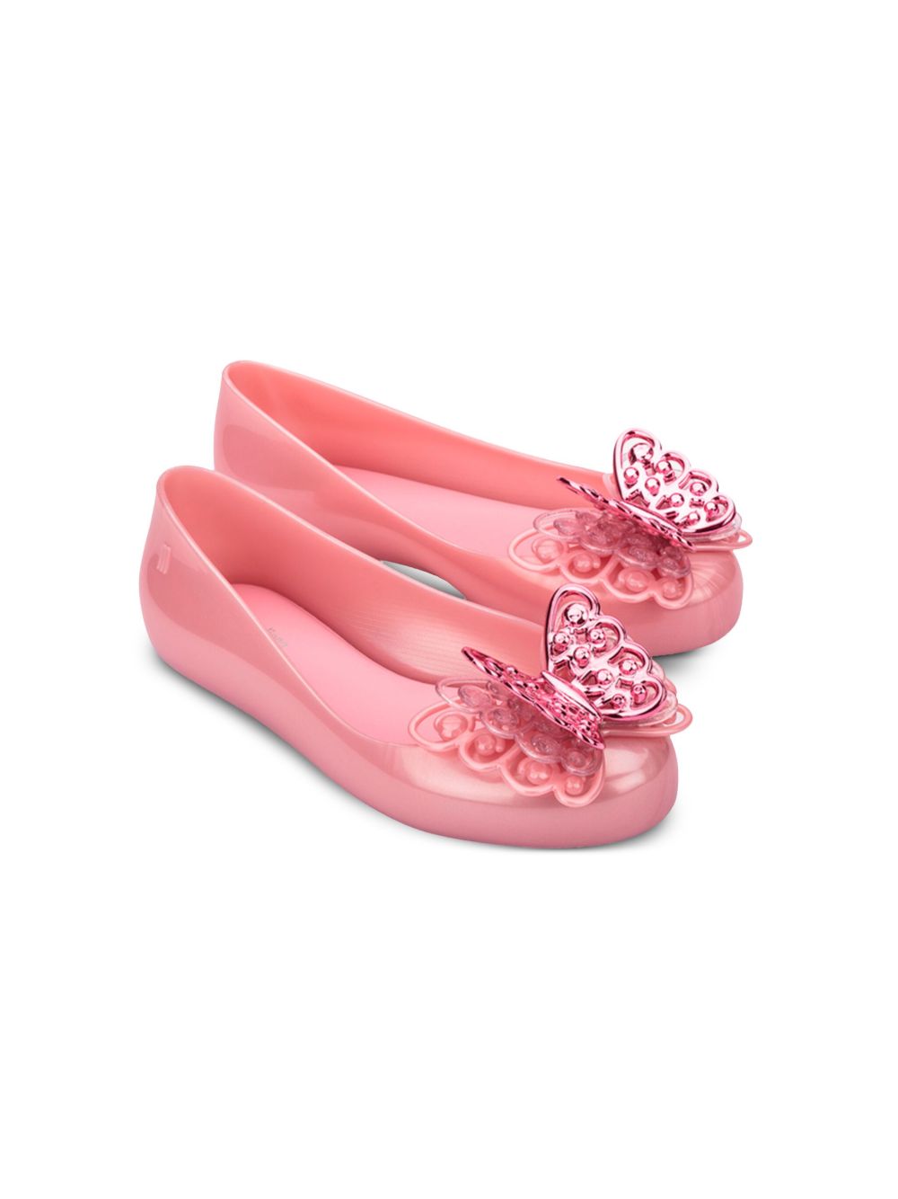 Mini Melissa Sweet Love Fly II 芭蕾平底鞋 - 粉色