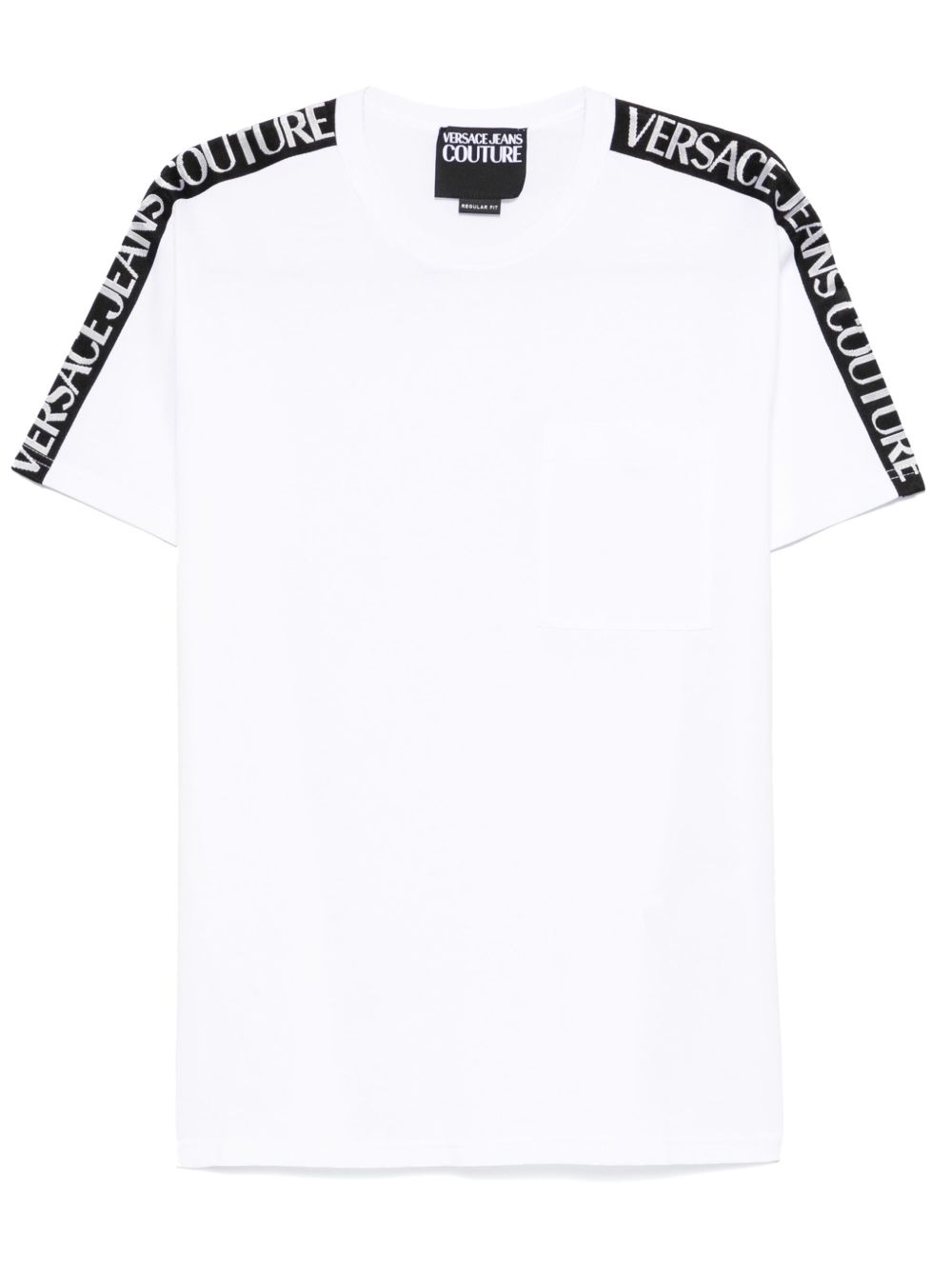 Versace Jeans Couture logo织带细节T恤 - 白色