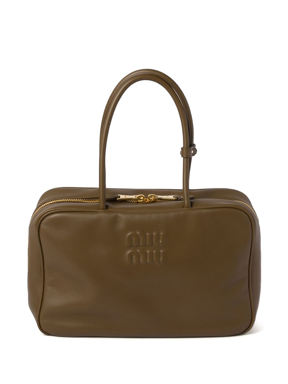 Miu Miu Leather Beau 手提包 - 绿色