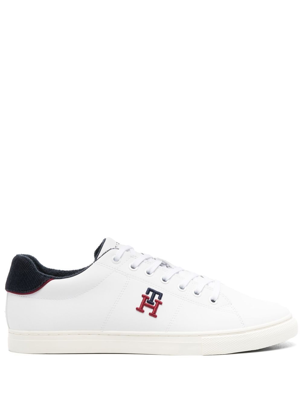 Tommy Hilfiger 侧logo刺绣低帮运动鞋 - 白色