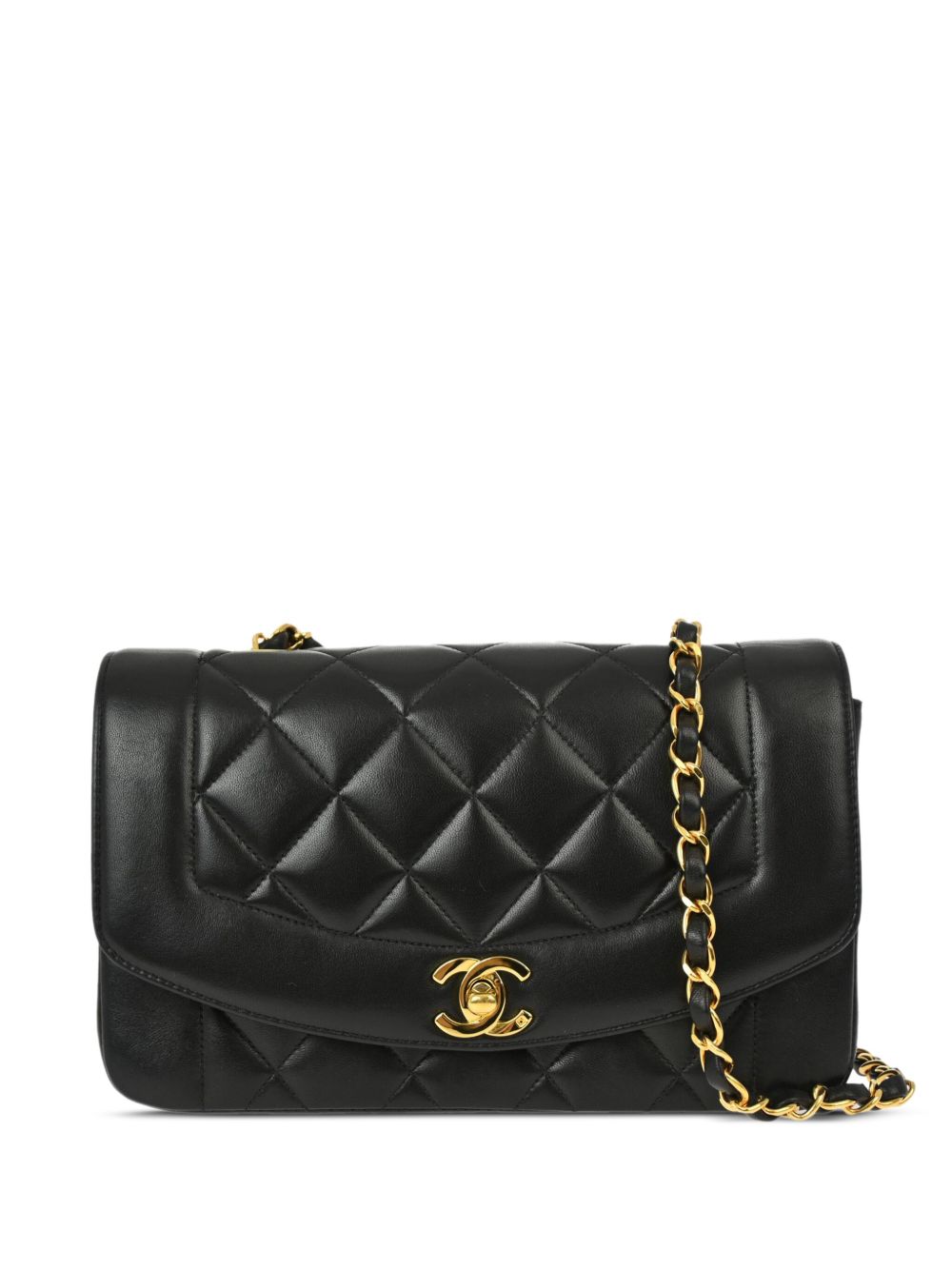 CHANEL Pre-Owned Diana 小号单肩包（1995年典藏款） - 黑色