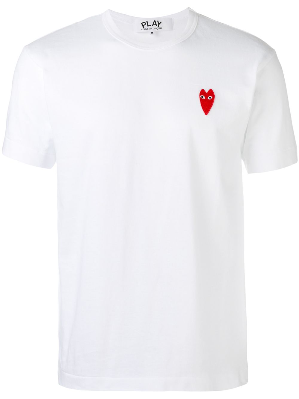 Comme Des Garçons Play 刺绣logo T恤 - 白色