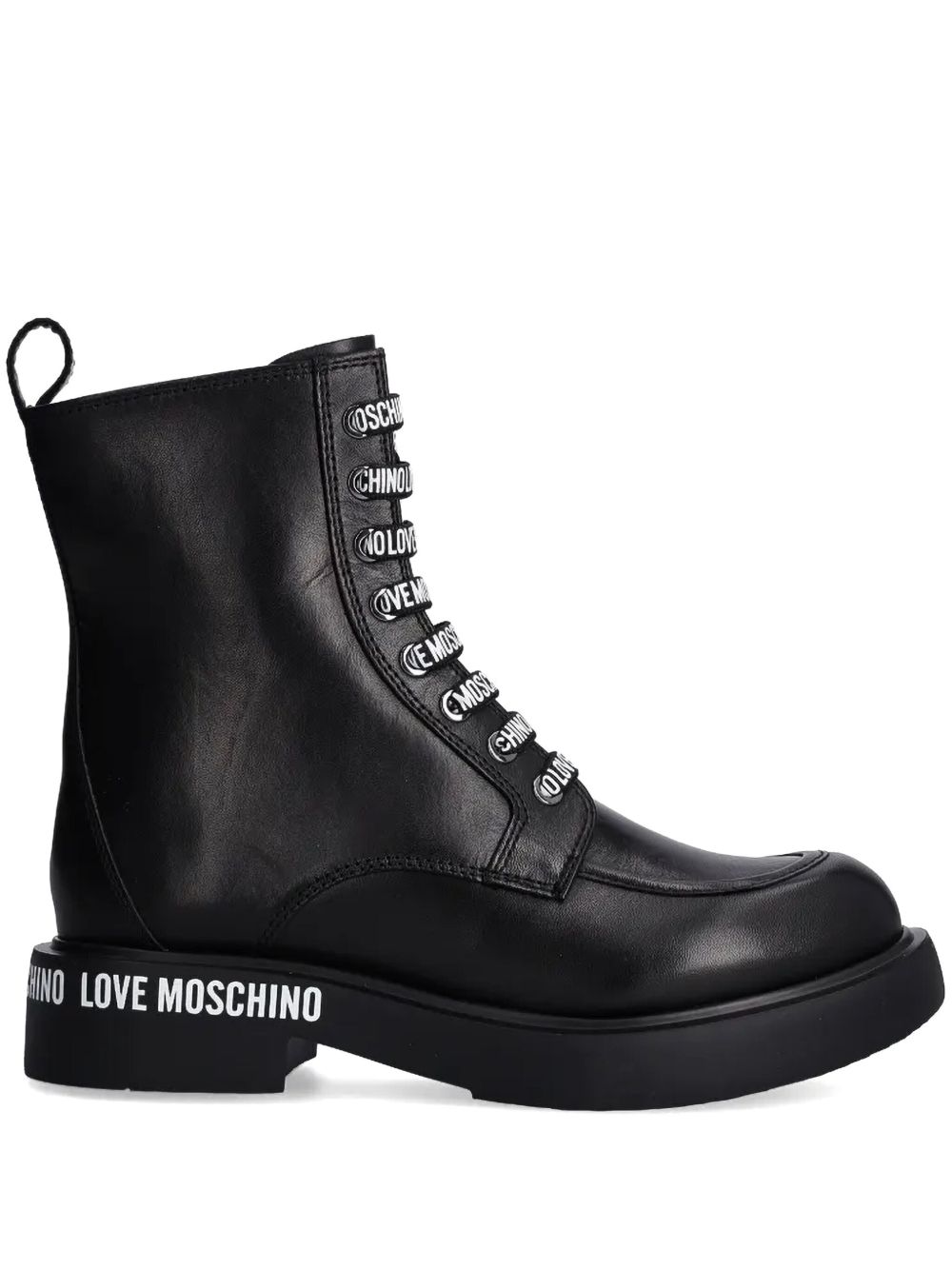 Love Moschino 皮靴 - 黑色