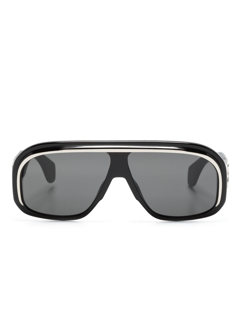 Palm Angels Eyewear Reedley 飞行员镜框太阳眼镜 - 黑色