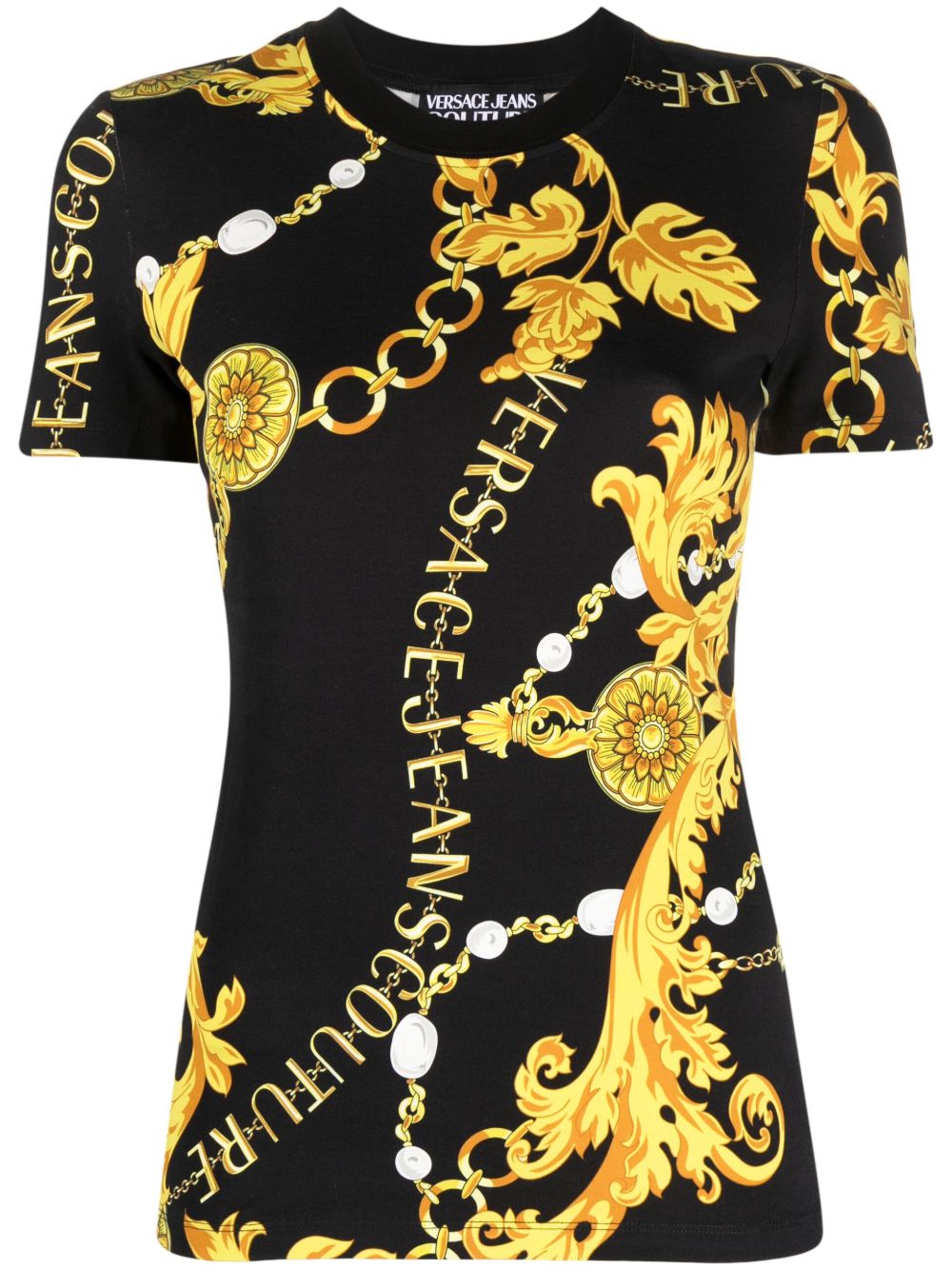 Versace Jeans Couture Logo Couture 印花T恤 - 黑色