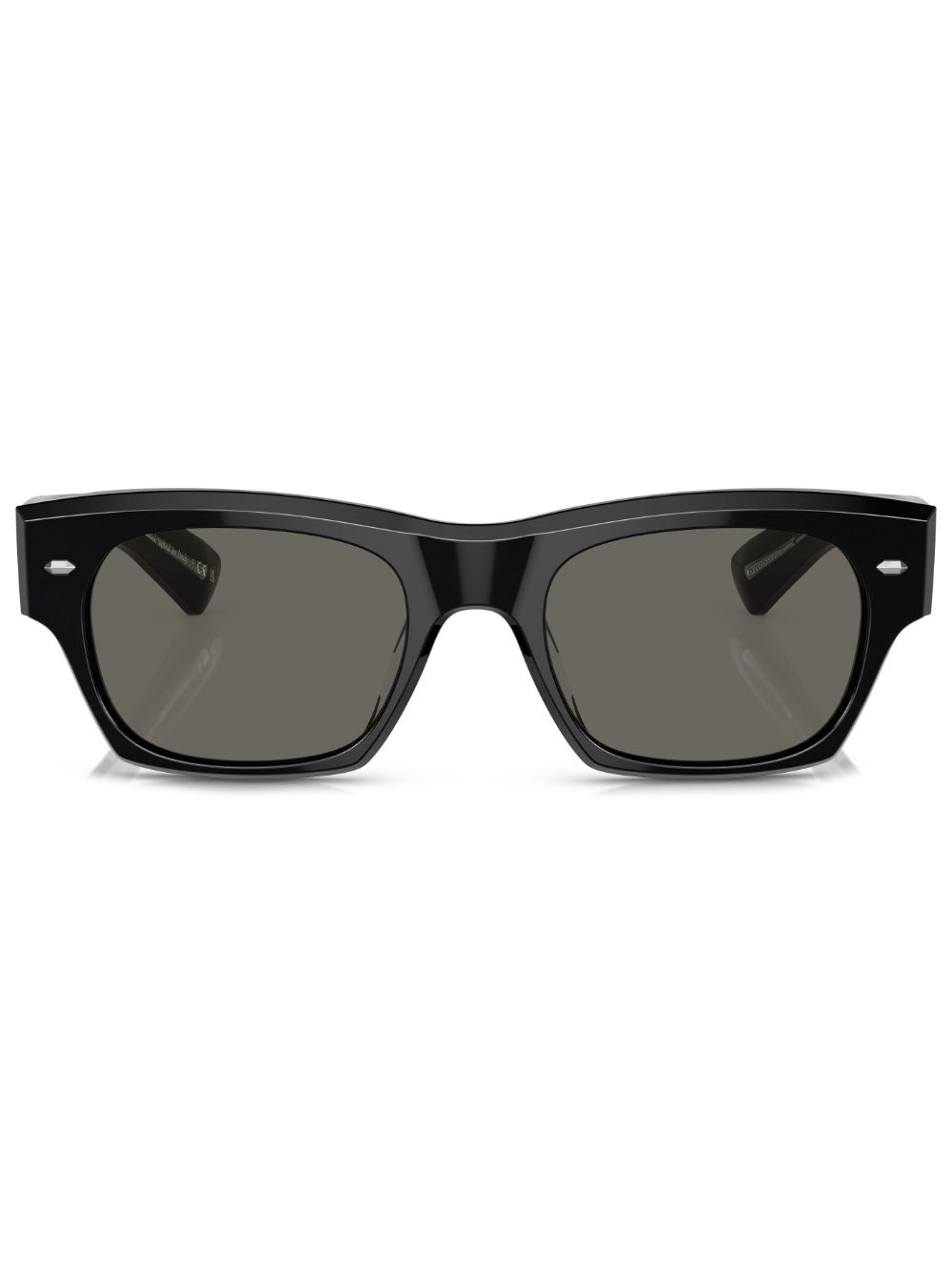 Oliver Peoples Kasdan 长方形镜框太阳眼镜 - 黑色