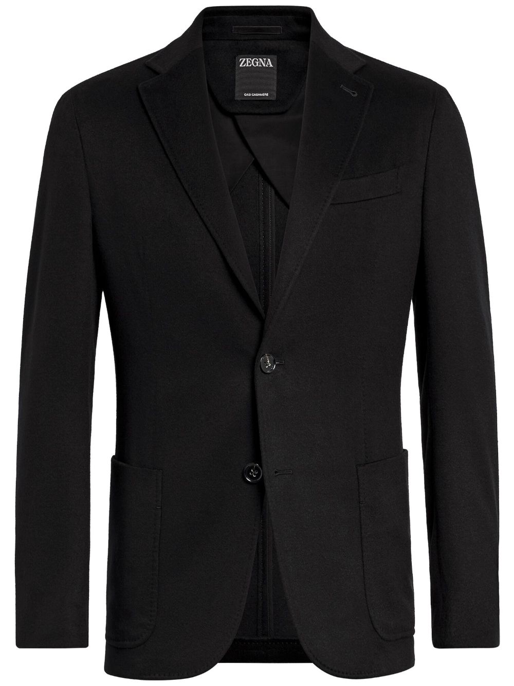 Zegna Oasi 单排扣羊绒夹克 - 黑色