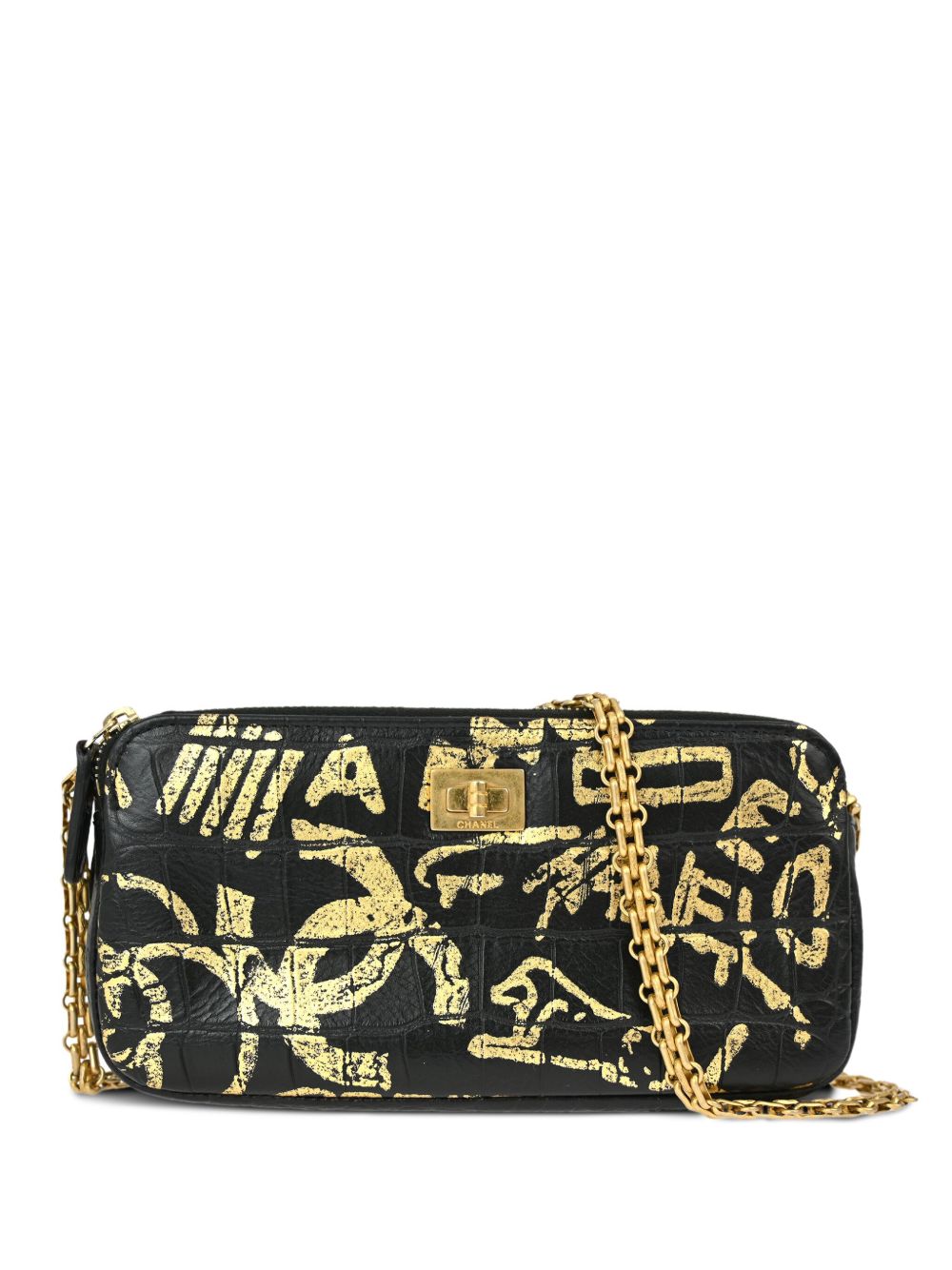 CHANEL Pre-Owned 2.55 Reissue 搭链钱包（2018年典藏款） - 黑色