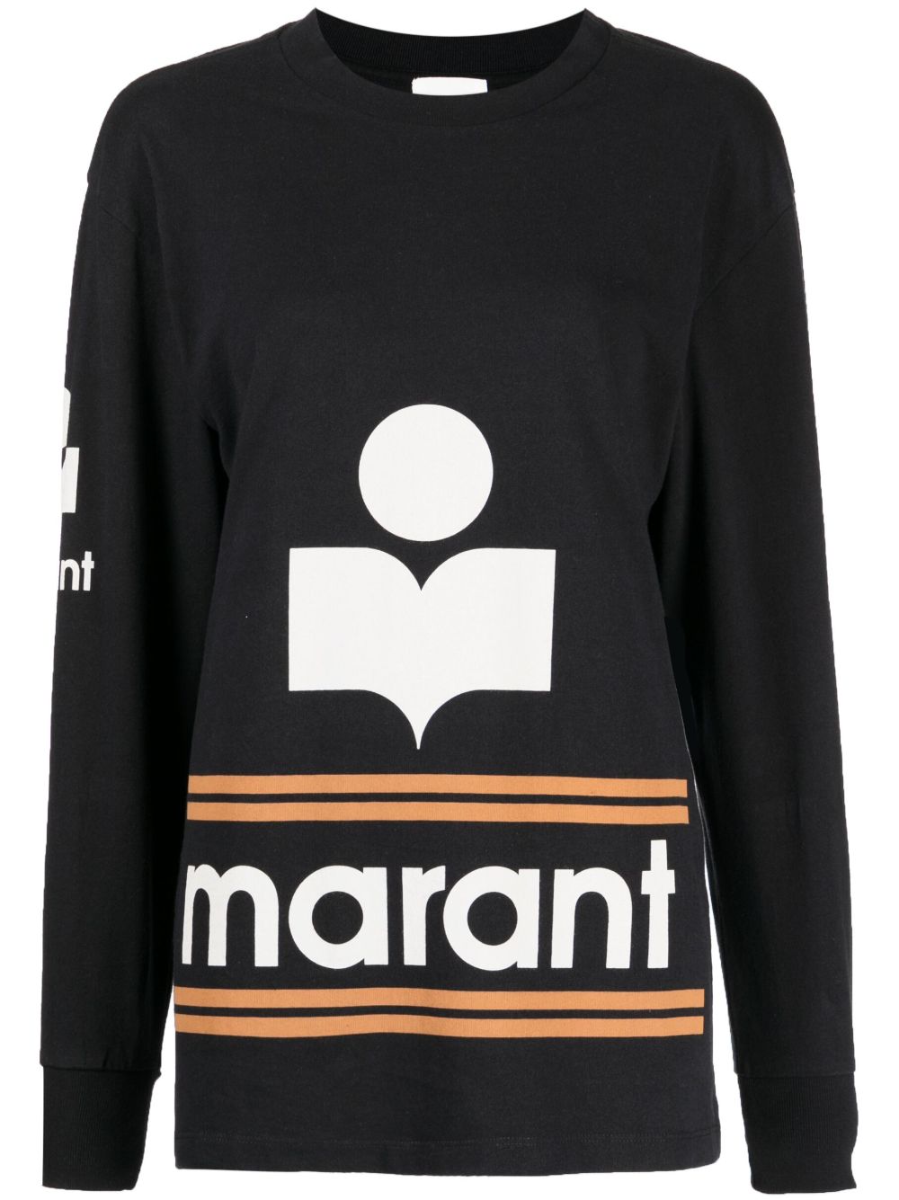 MARANT ÉTOILE Gianni logo印花T恤 - 黑色