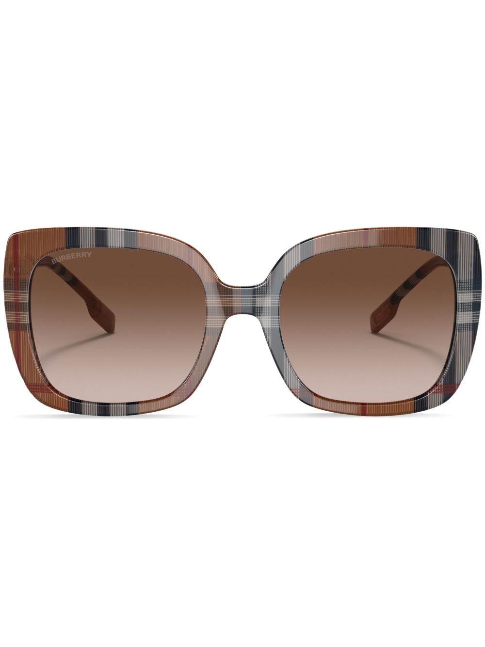 Burberry Eyewear Caroll 超大镜框太阳眼镜 - 褐色