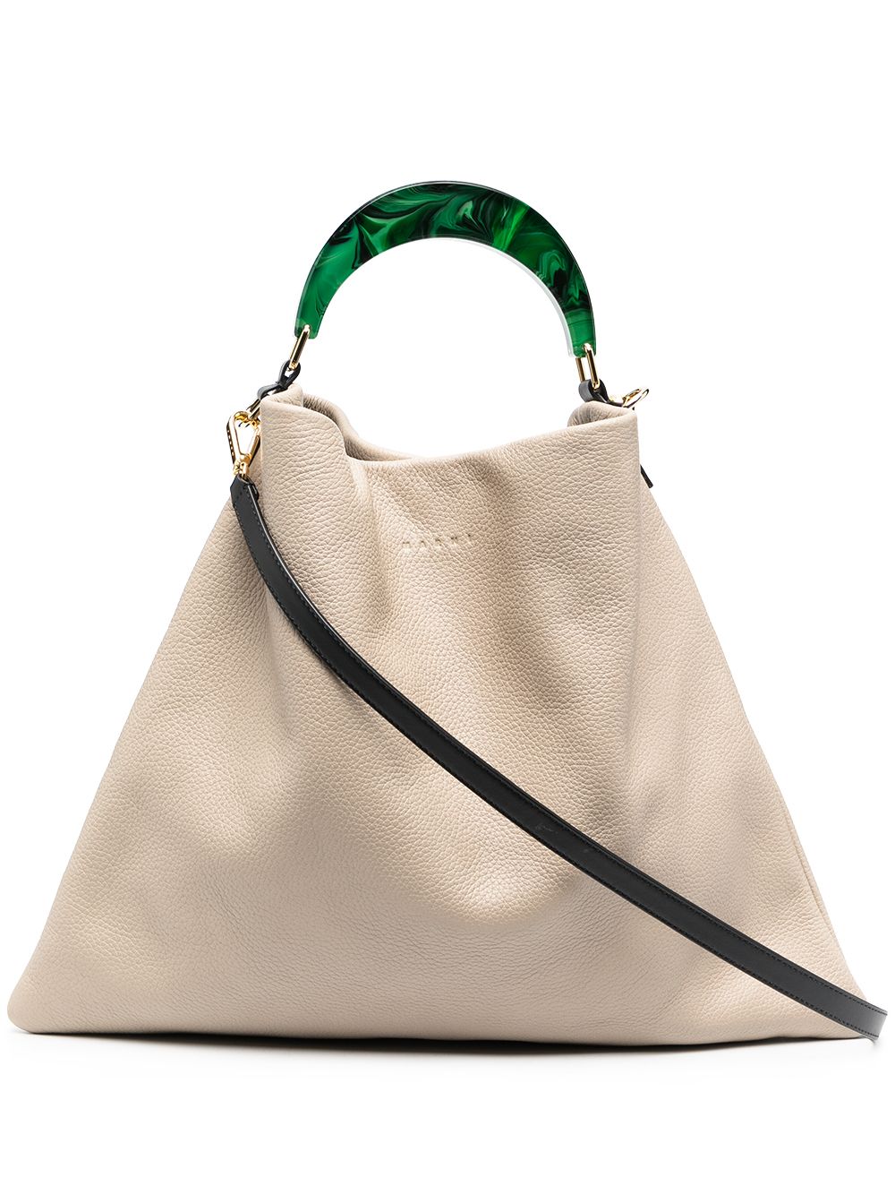 Marni Venice 中号皮质手提包 - 中性色