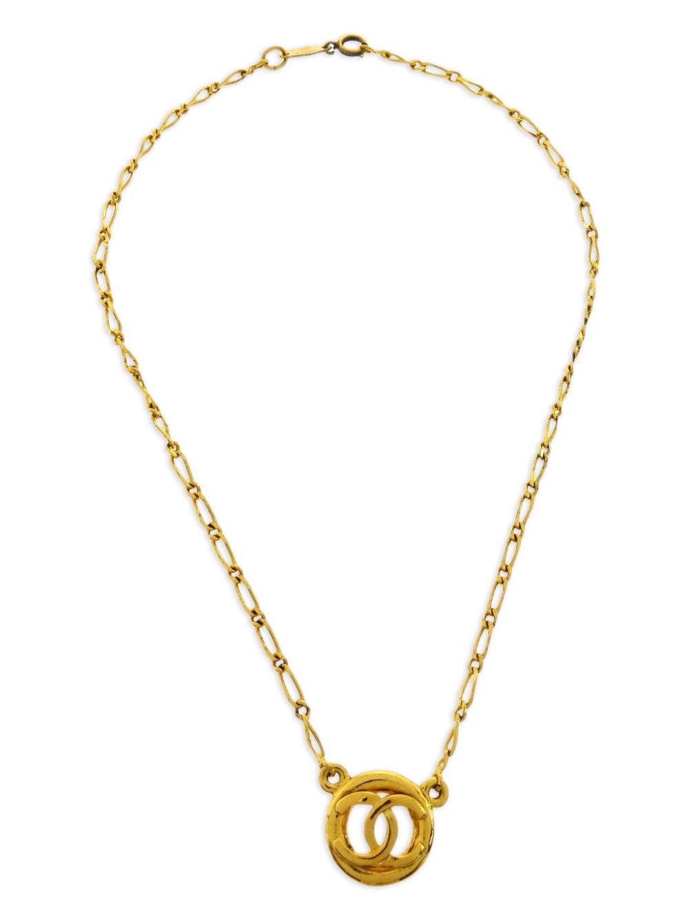 CHANEL Pre-Owned CC 徽章吊饰项链（1983年典藏款） - 金色