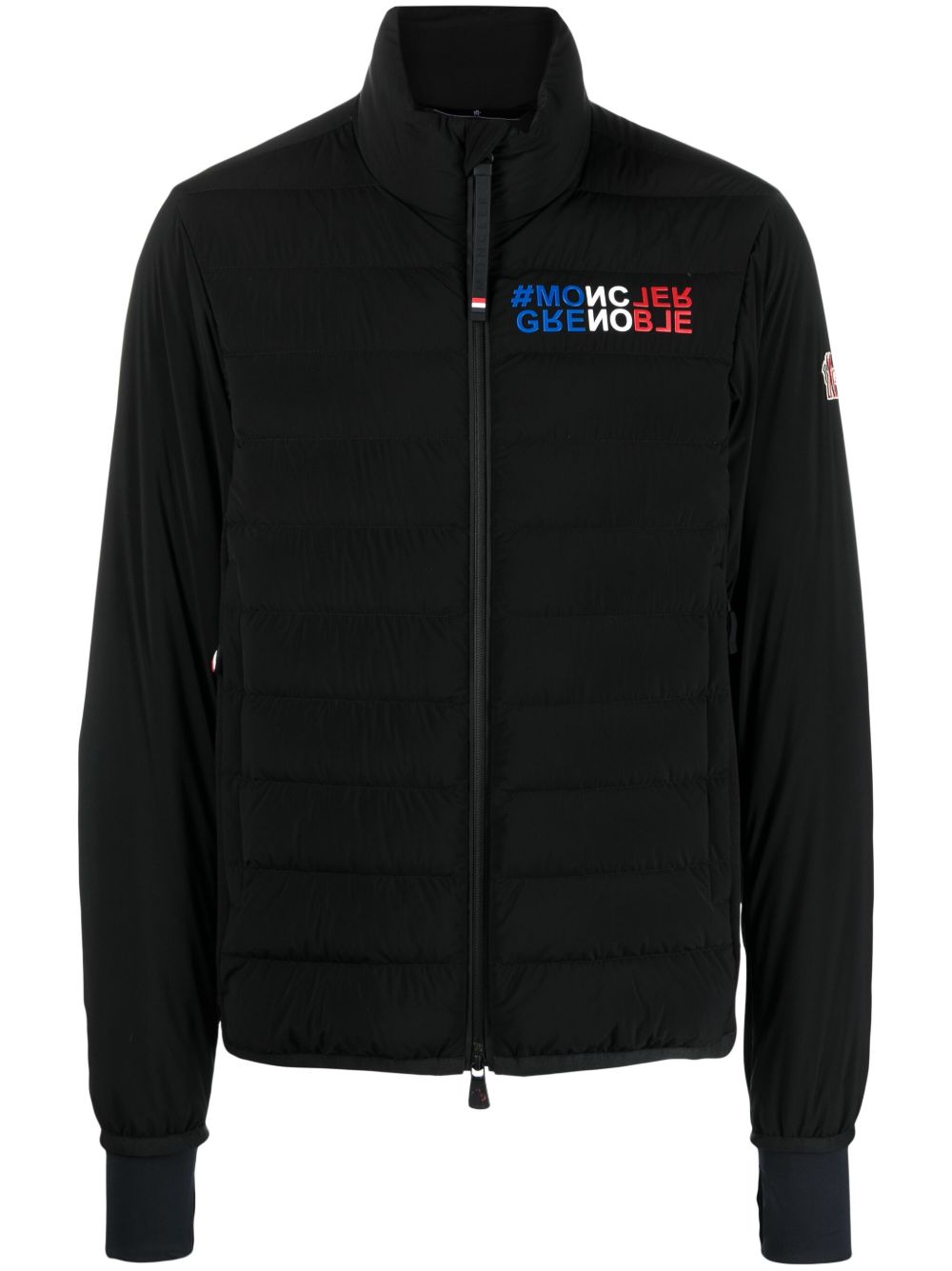 Moncler Grenoble Crepol logo压纹羽绒夹克 - 黑色