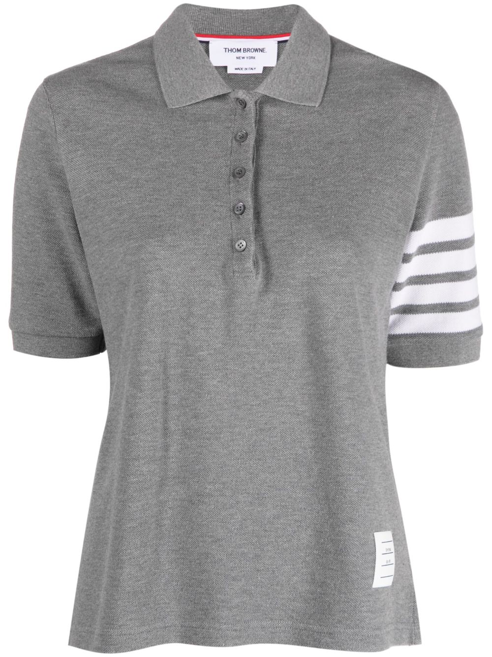 Thom Browne 四条纹 2003 数字印花polo衫 - 灰色