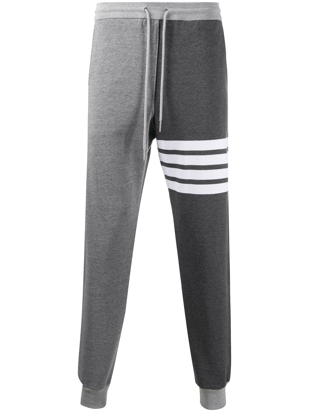 Thom Browne 混合拼接经典四条纹运动裤 - 灰色