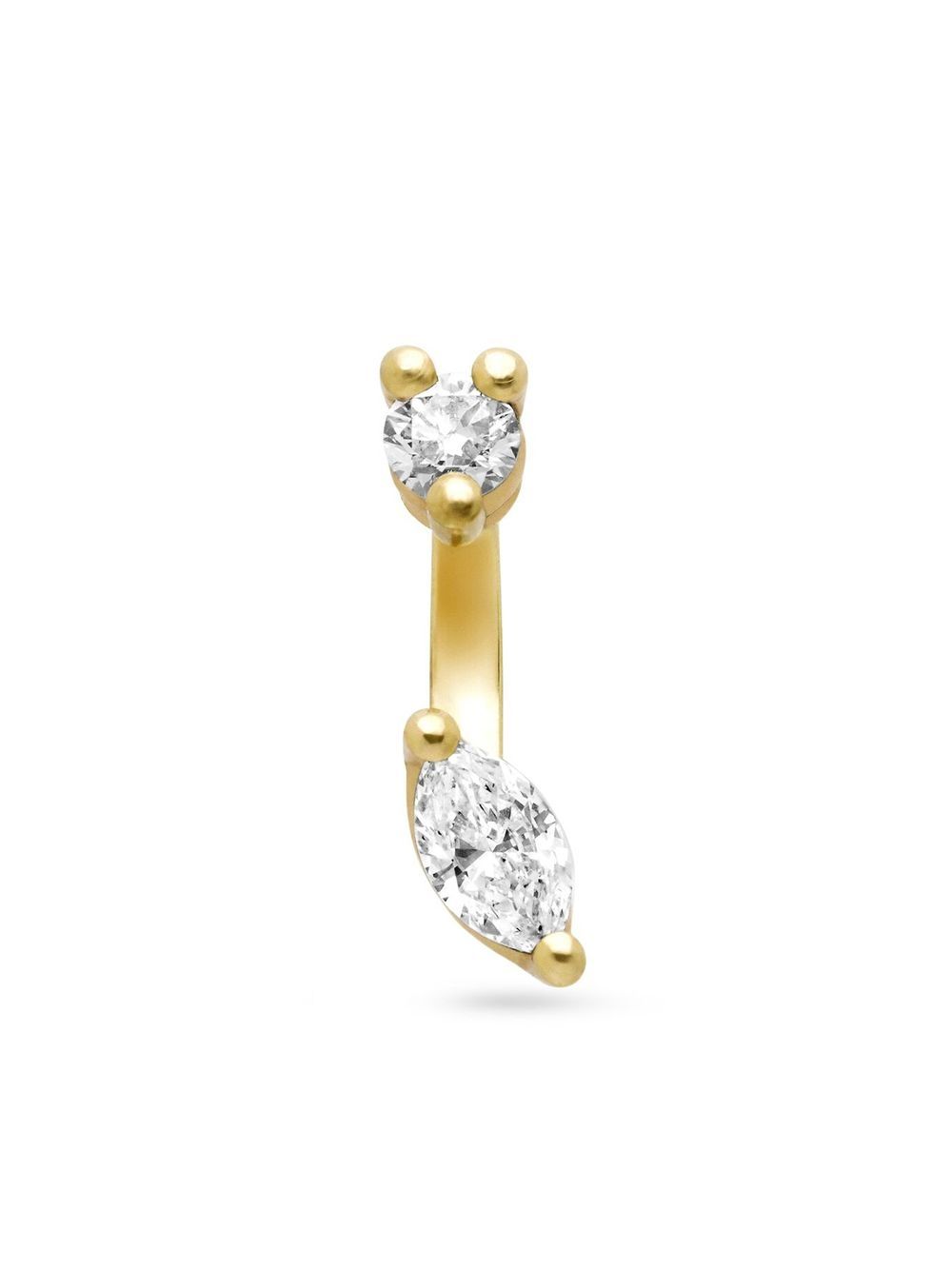 Delfina Delettrez Micro 18K黄金钻石耳钉 - 金色